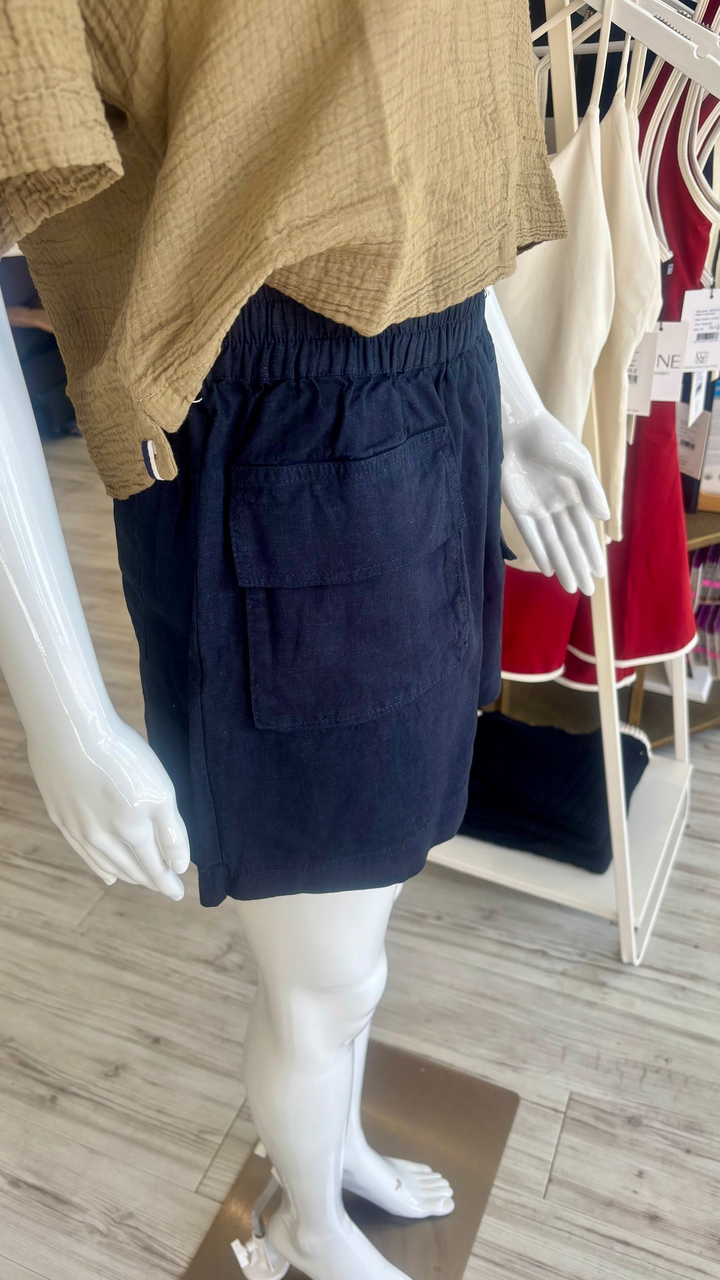 Linen Surplus Short - New Navy