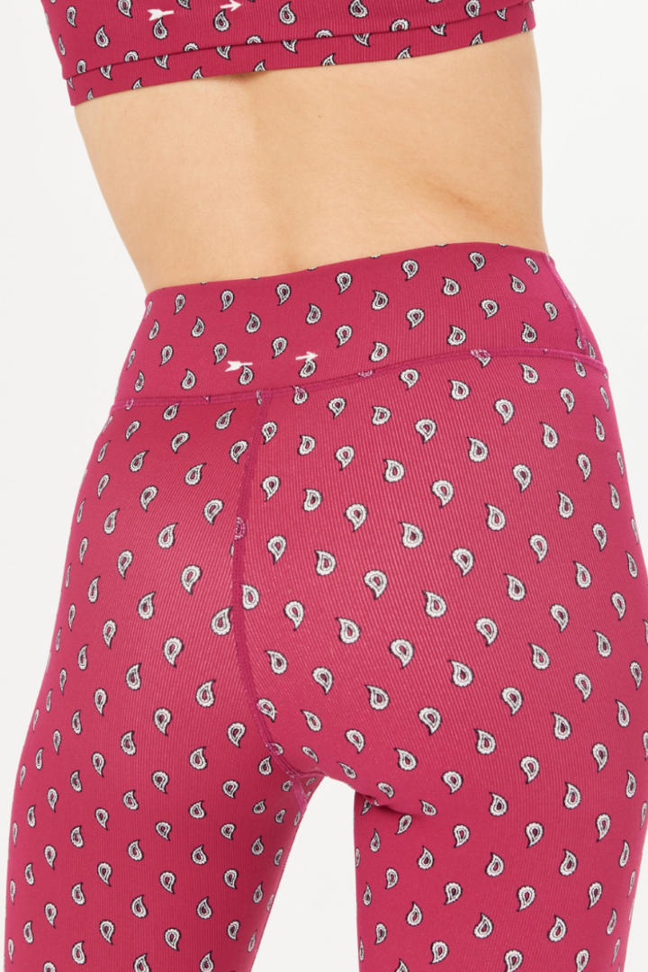 Talamaca Midi Legging - Raspberry Paisley