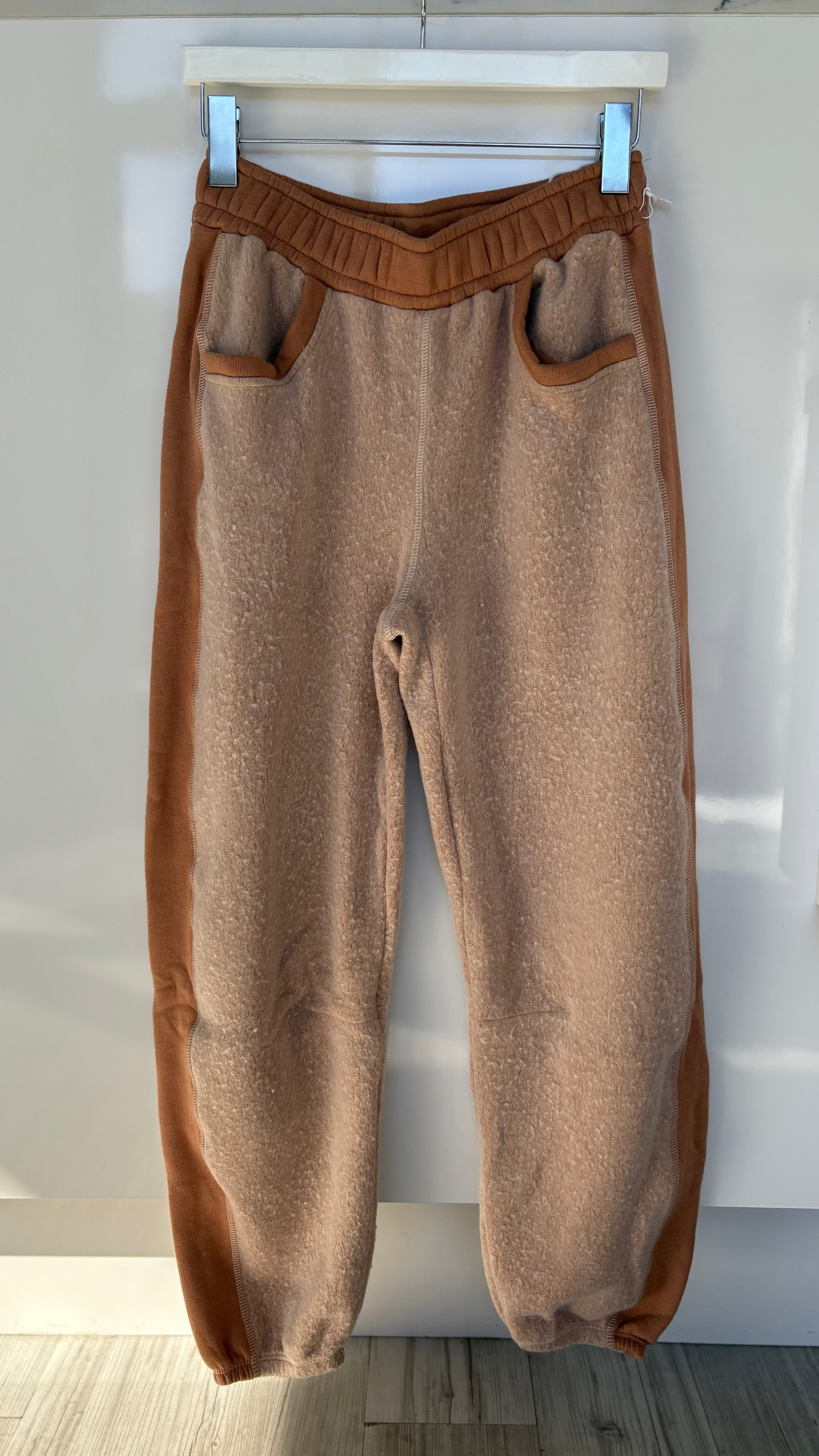 Plush Fleece Barrel Pant - Cafe
