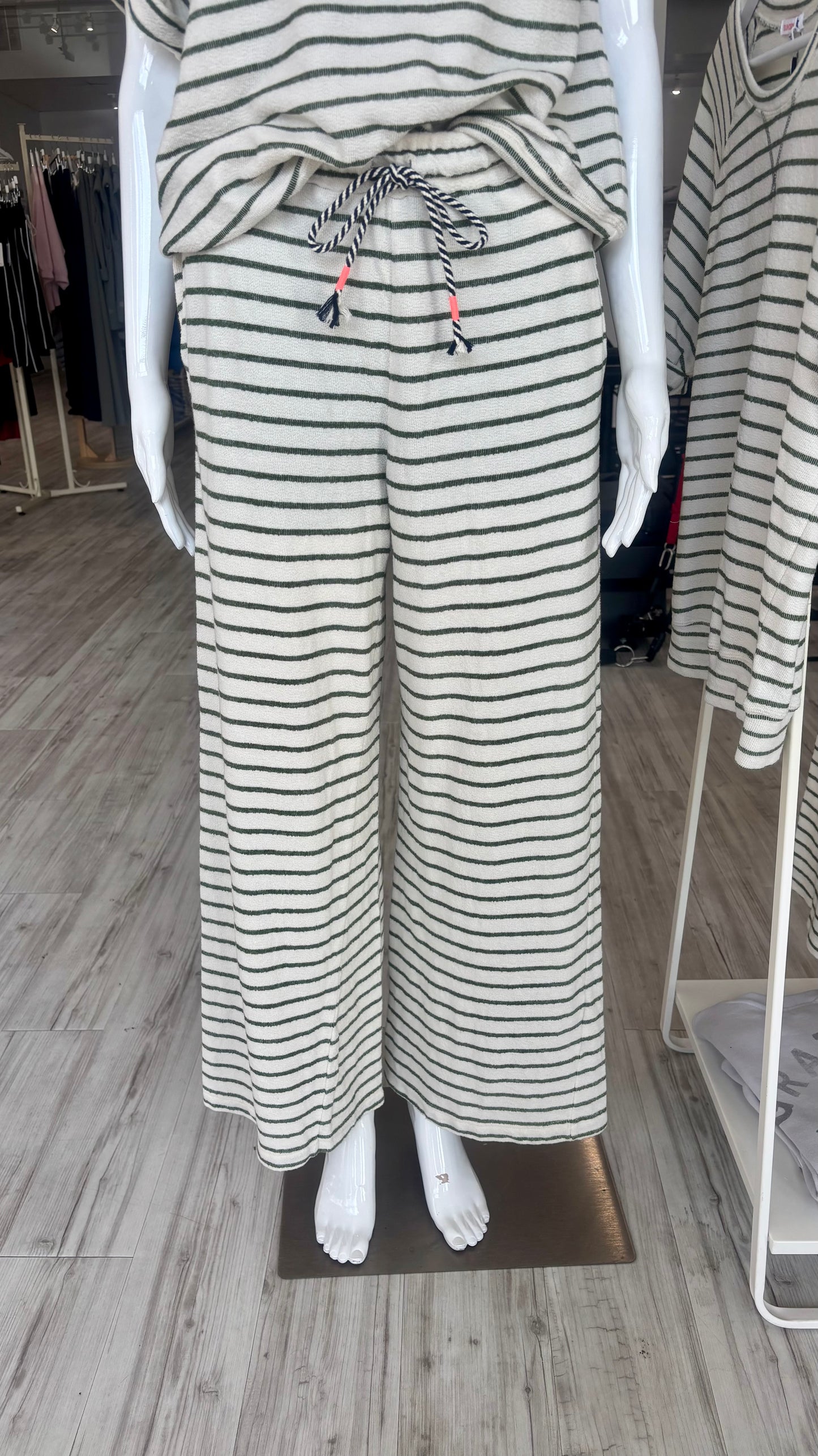 Stripe Knit Culotte - Oyster