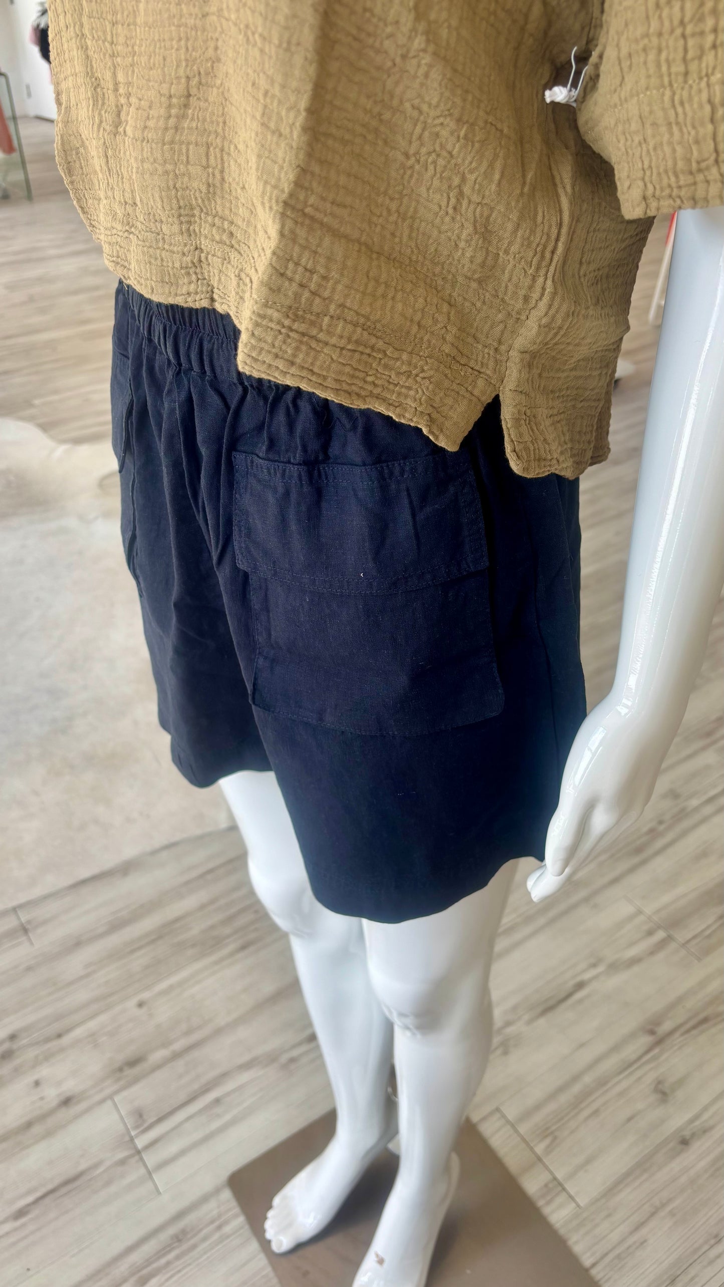 Linen Surplus Short - New Navy
