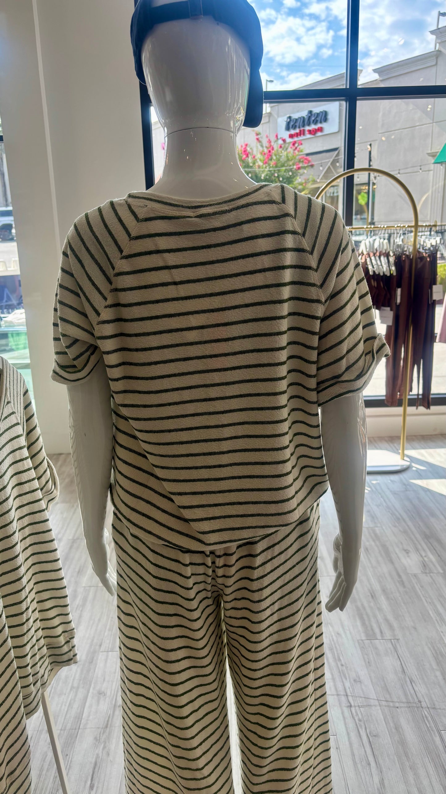 Stripe Knit Raglan - Oyster