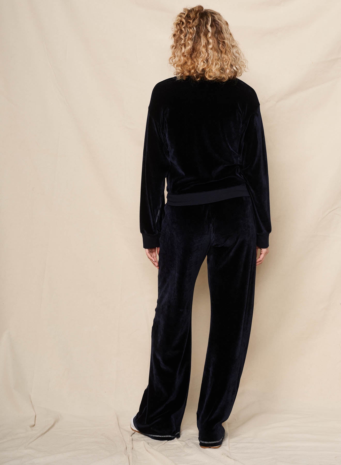 Velour Sweatshirt - Deep Navy