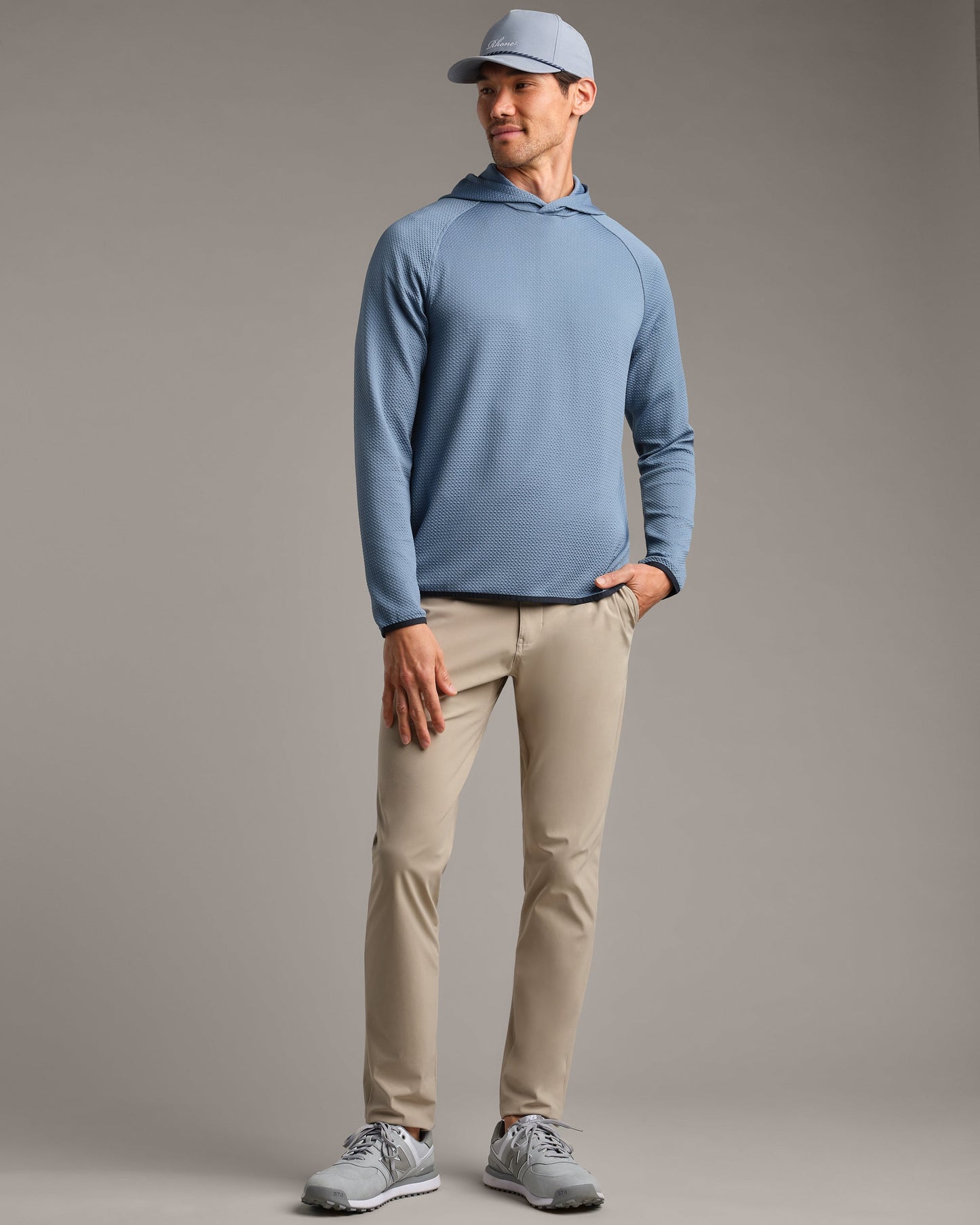 Mens Founder's Golf Hoodie - Arctic Blue/True Navy
