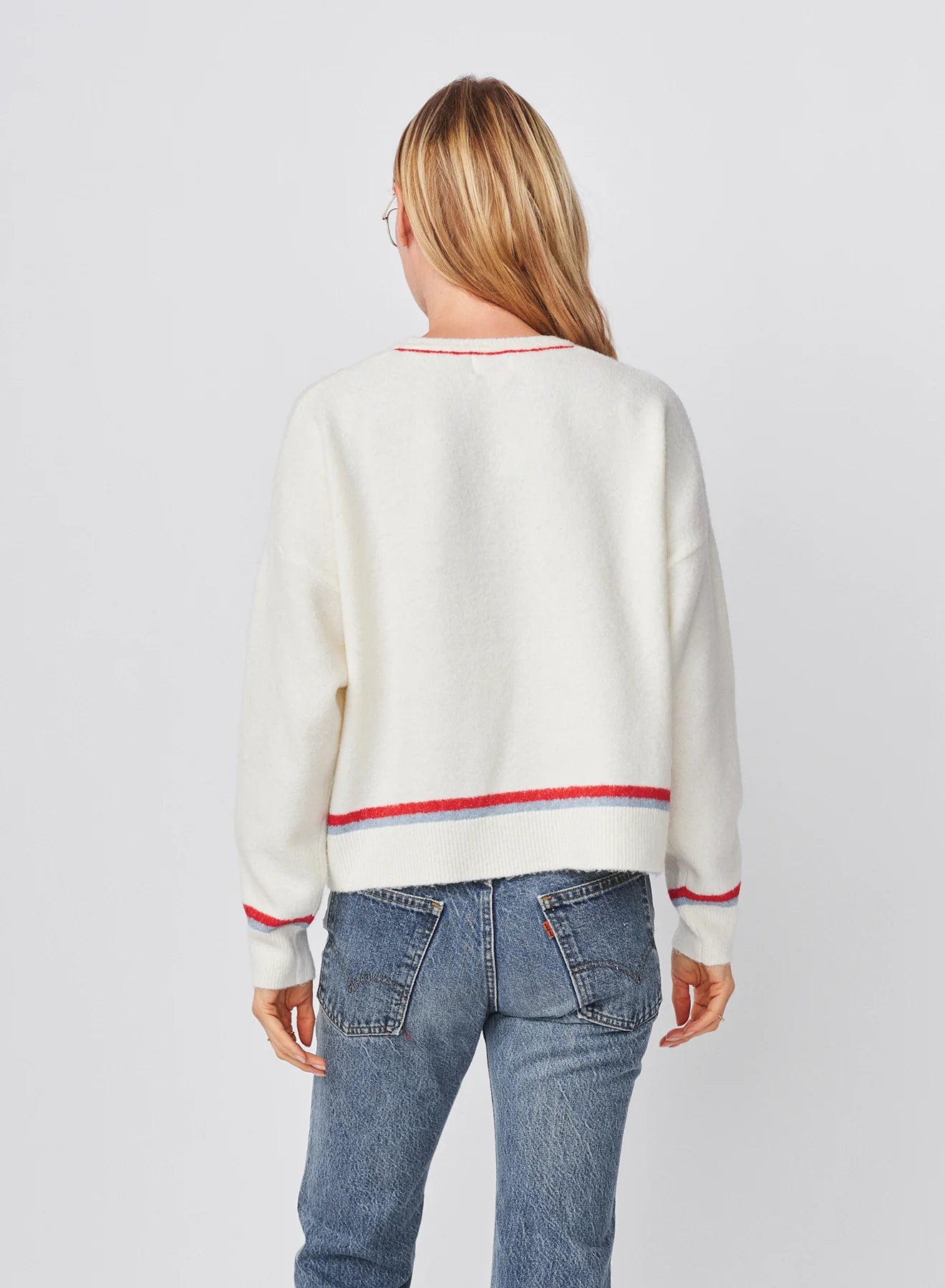 Embroidered Pullover Sweater - Oyster