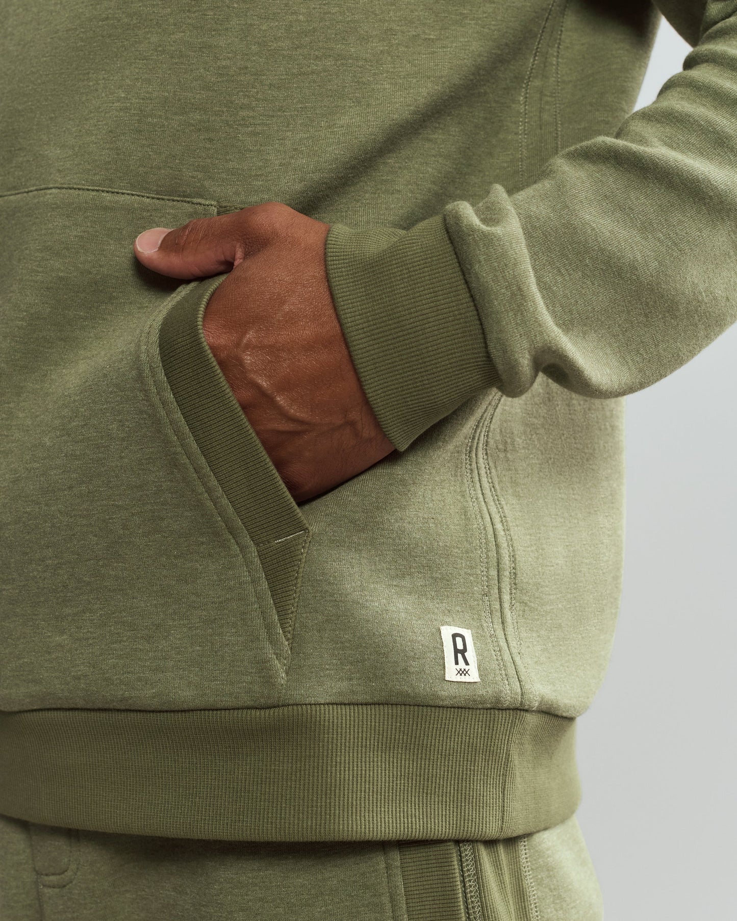 Mens Heritage Midweight Hoodie - Olivine Heather