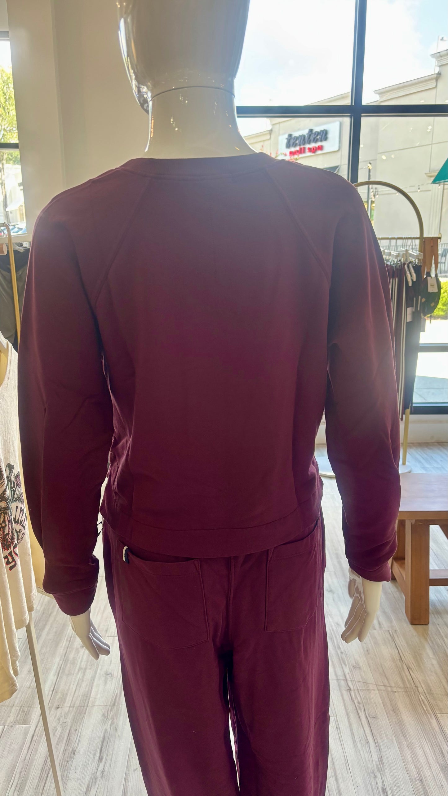 Softest Fleece Cropped Pullover - Cabernet