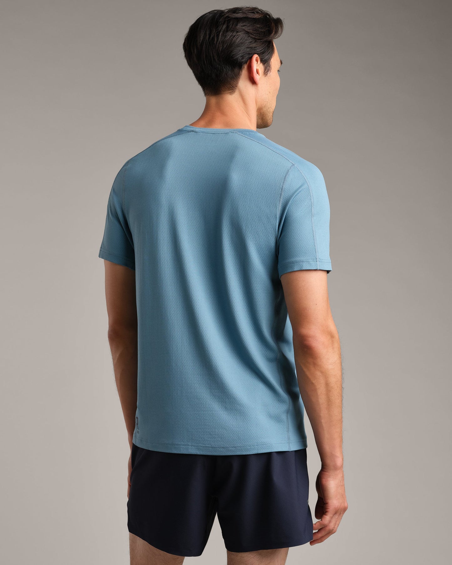 Mens Invictus Training Short Sleeve - Blue Stone