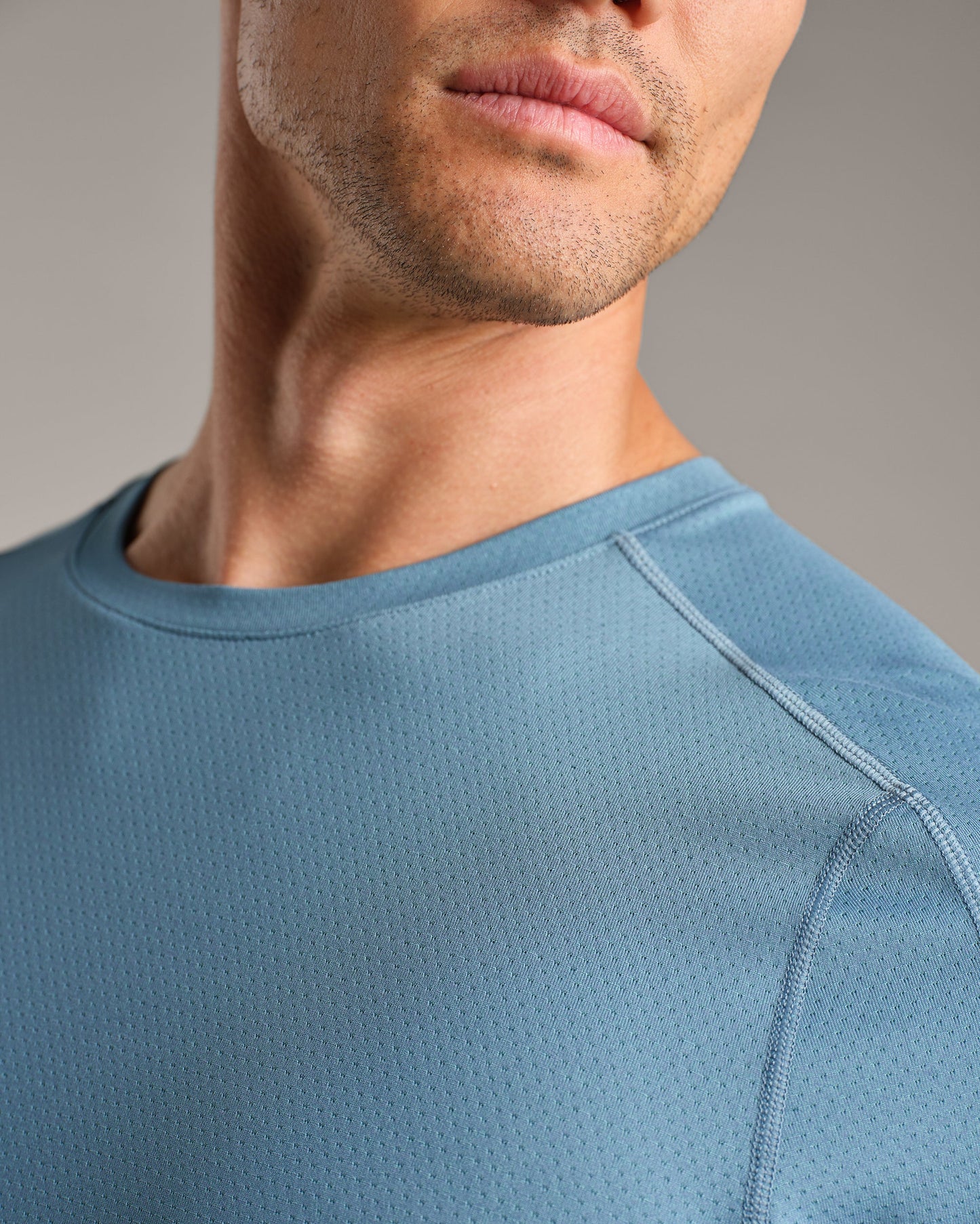 Mens Invictus Training Short Sleeve - Blue Stone