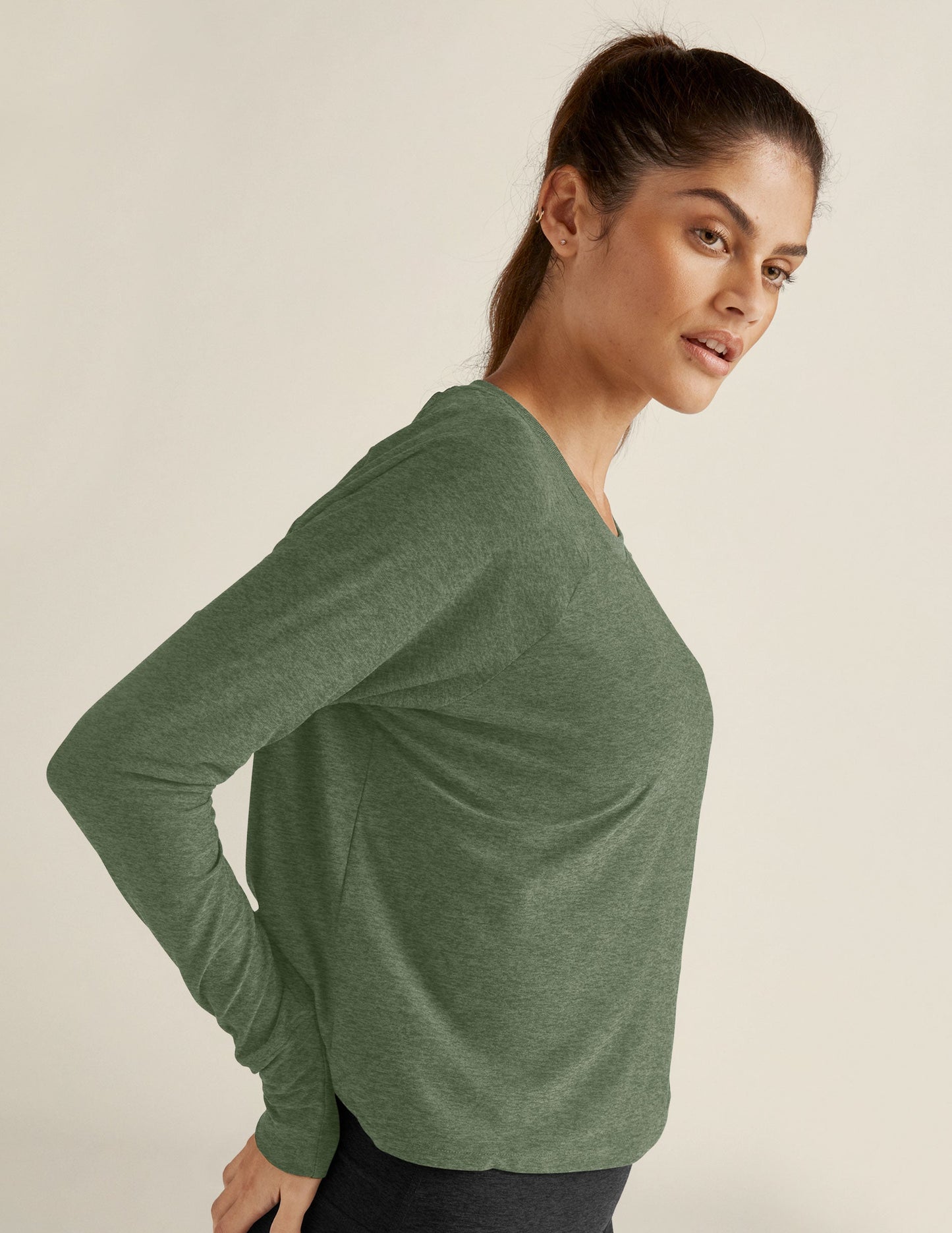 Featherweight Daydreamer Pullover - Moss Green Heather