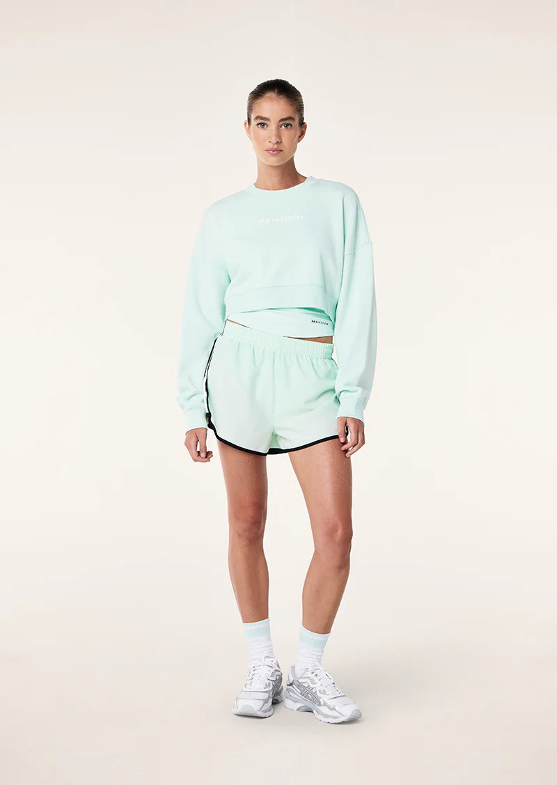 Namedrop Crop Sweat - Hint Of Mint