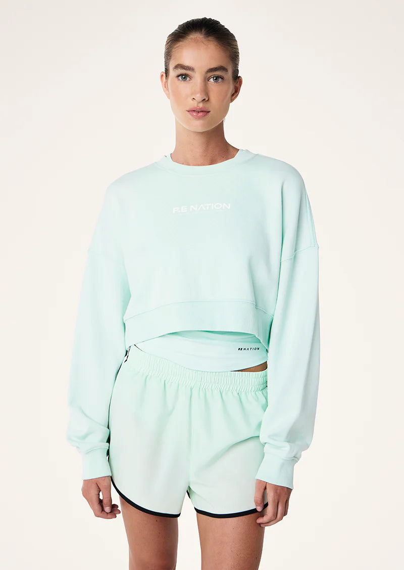 Namedrop Crop Sweat - Hint Of Mint