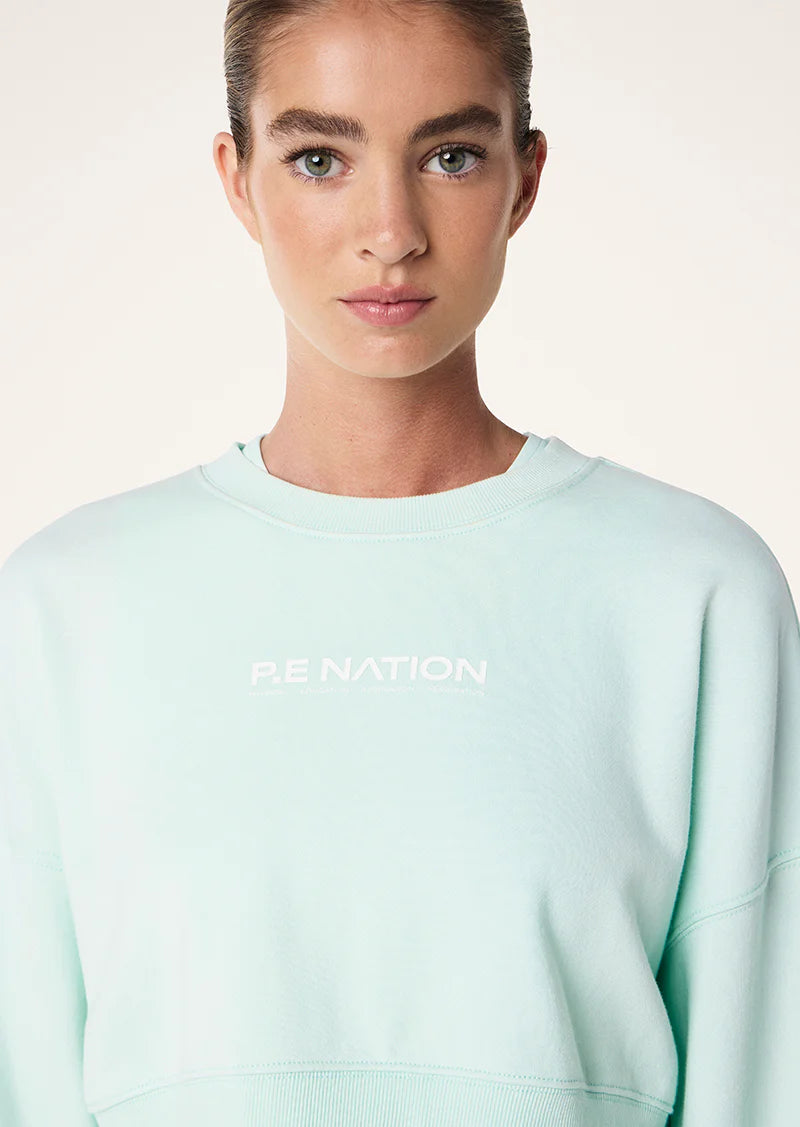 Namedrop Crop Sweat - Hint Of Mint