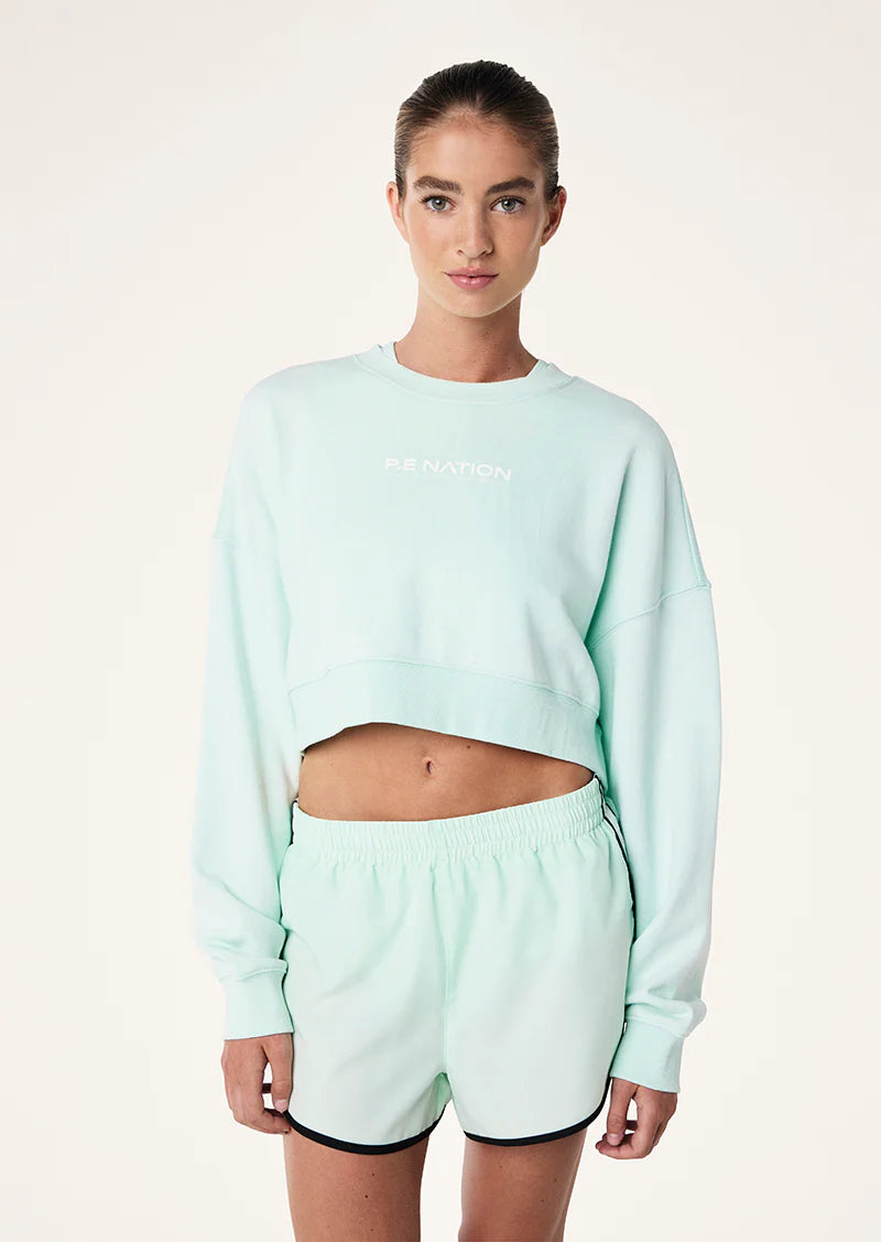 Namedrop Crop Sweat - Hint Of Mint