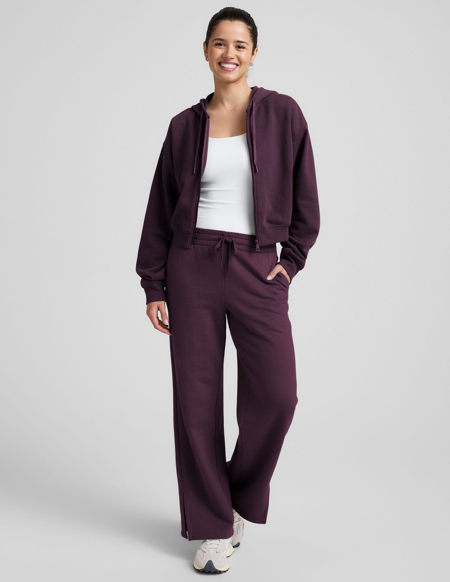 Luxefleece Fresh Zip Up Hoodie - Eggplant Purple