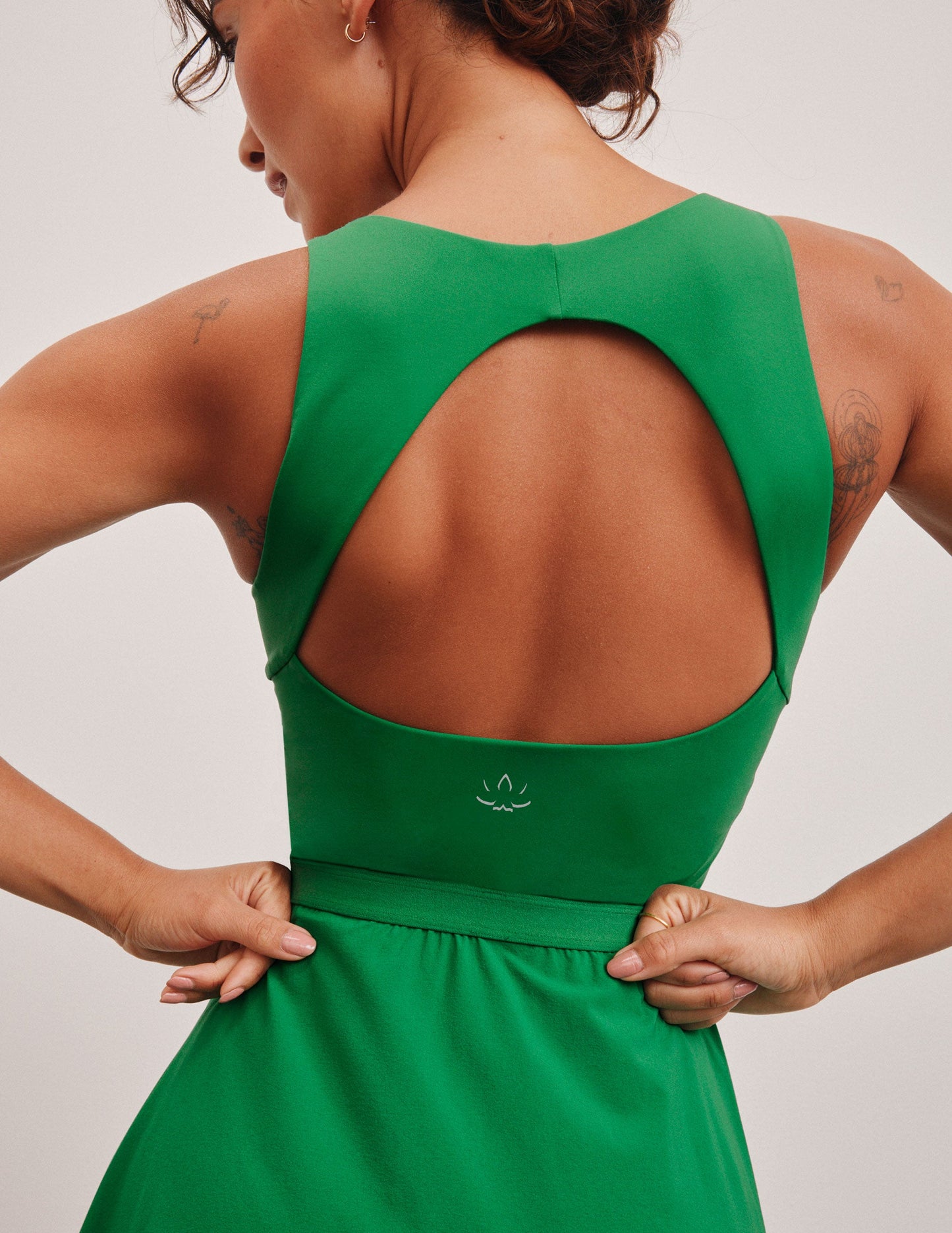 Score Pleated Dress - Home Court Green