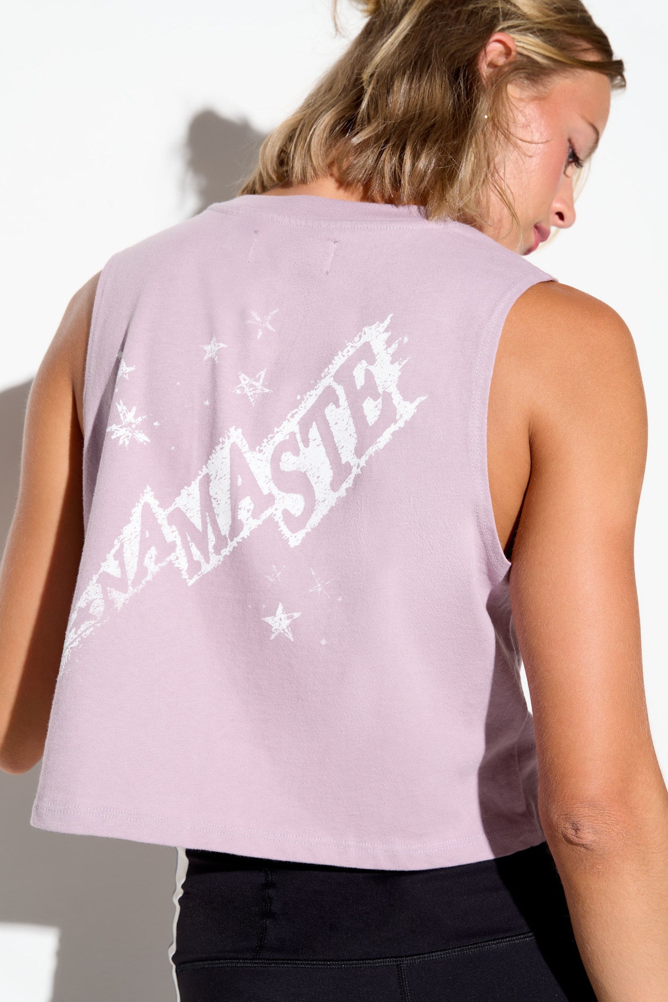Namaste Bolt Spirit Crop Tank - Orchid Moon