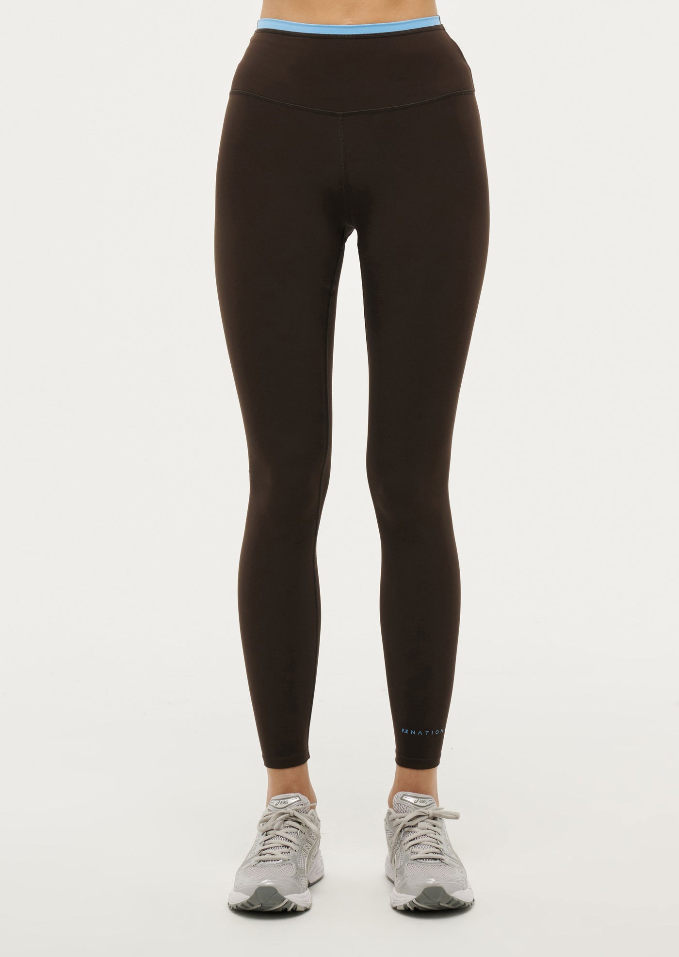 Vita Full Length Legging - Coffee / Bright Blue