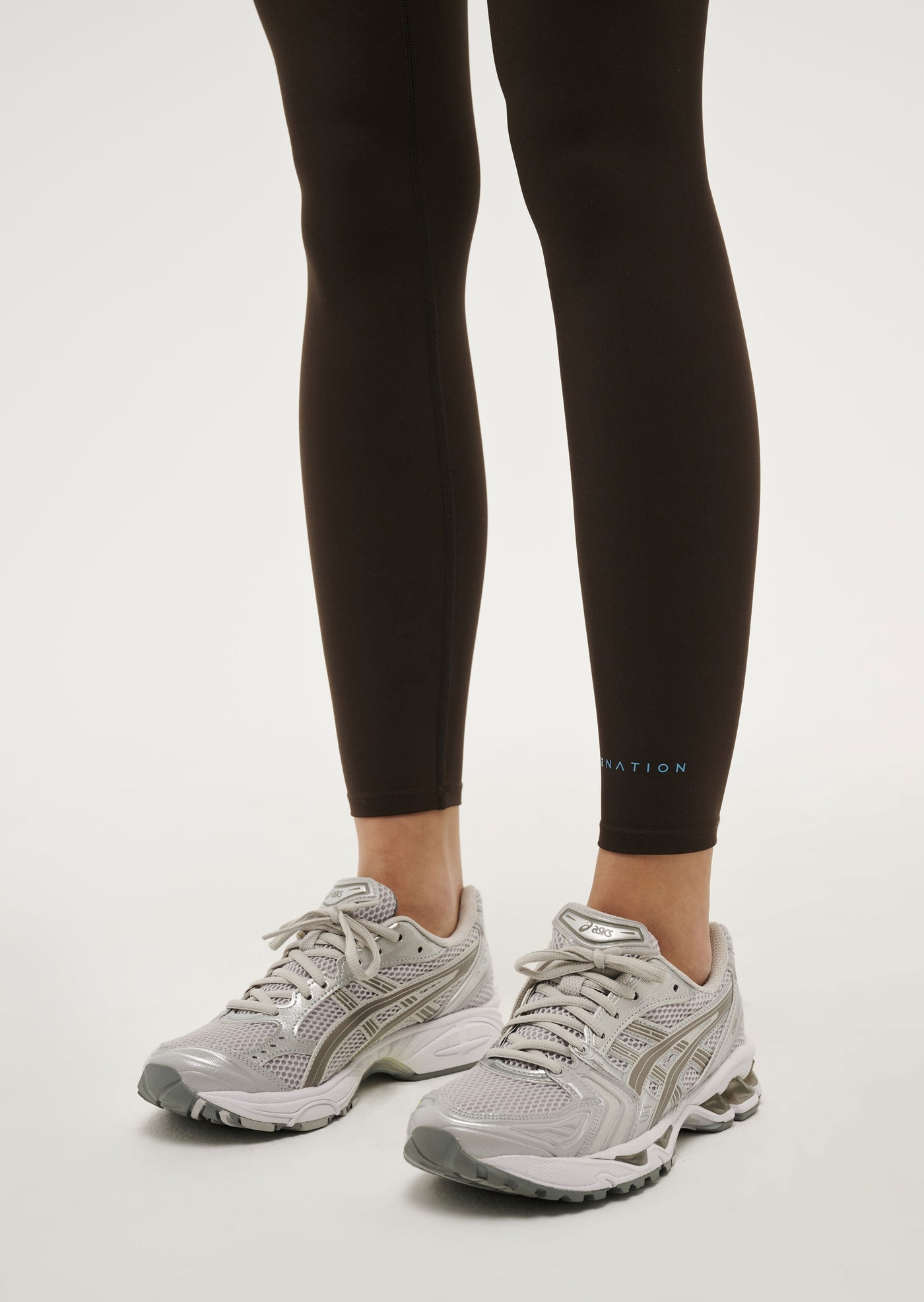 Vita Full Length Legging - Coffee / Bright Blue