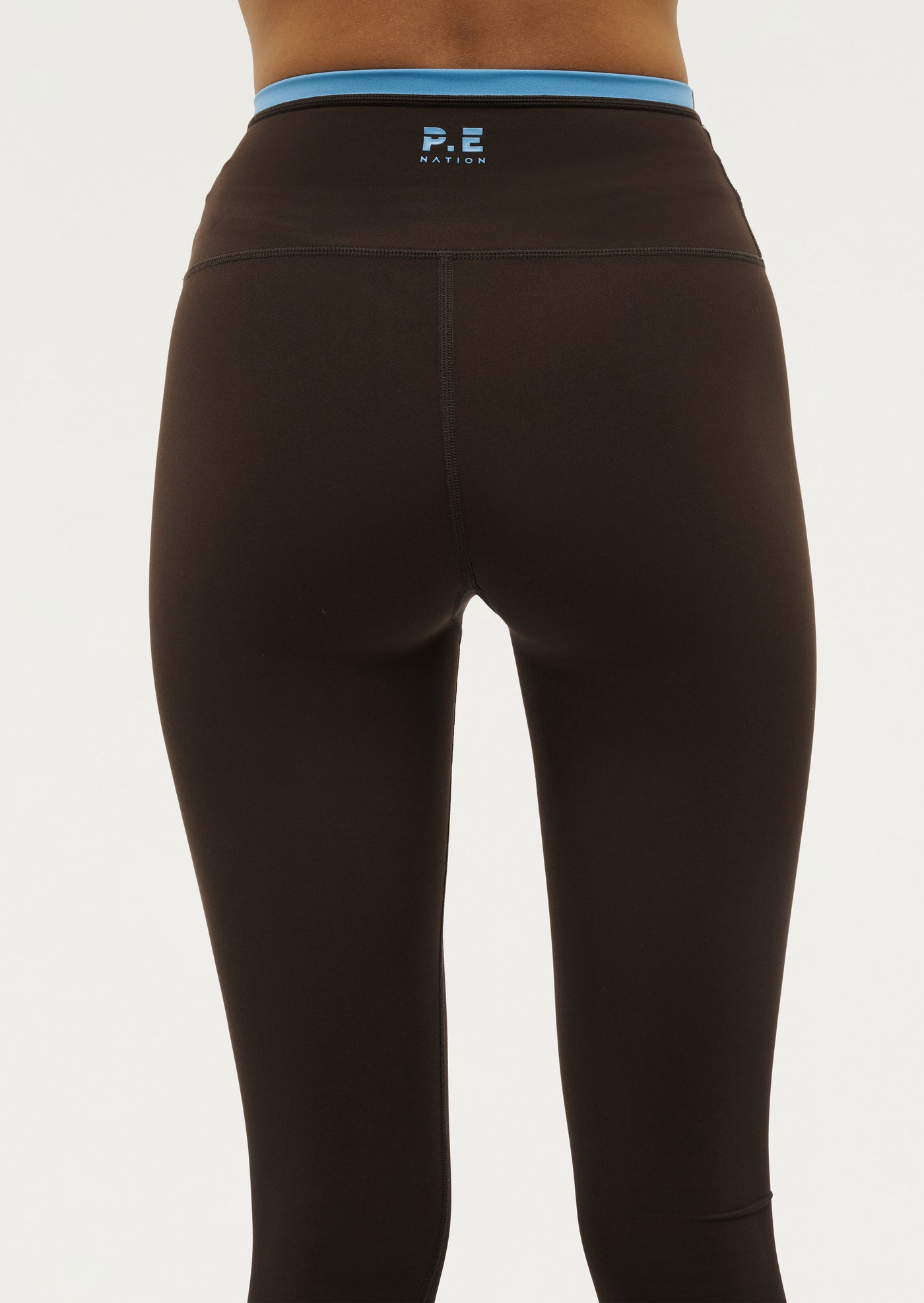 Vita Full Length Legging - Coffee / Bright Blue