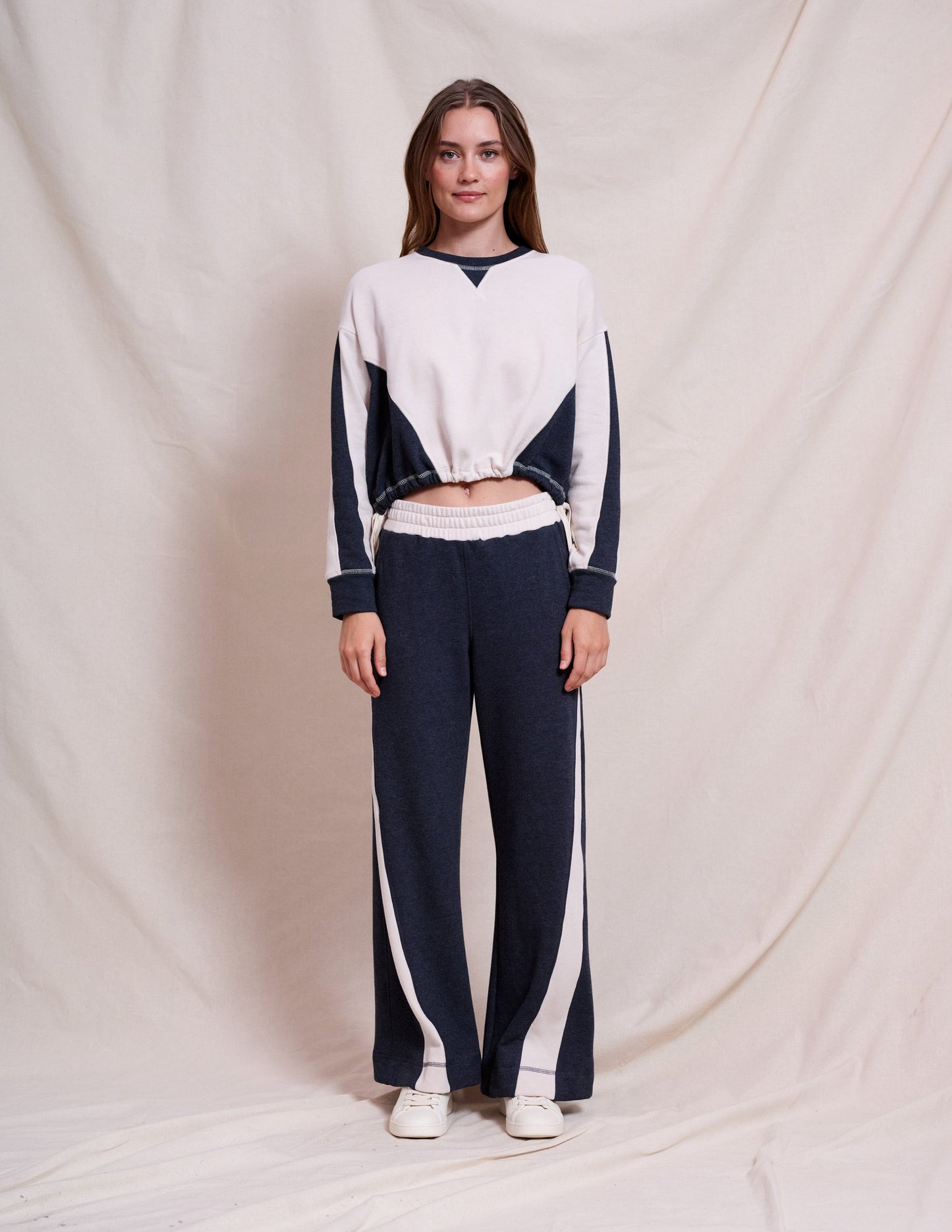 Color Blocked Pullover - Oyster