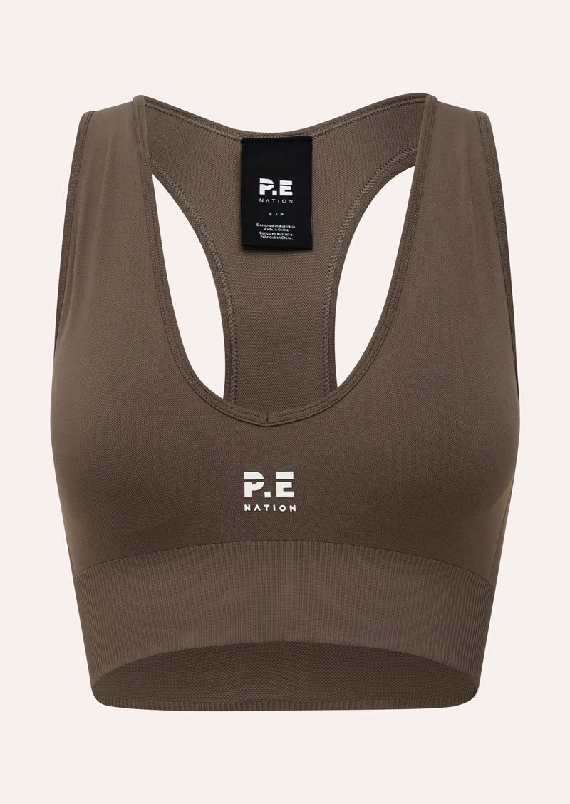 Restore Seamless V Sports Bra - Walnut