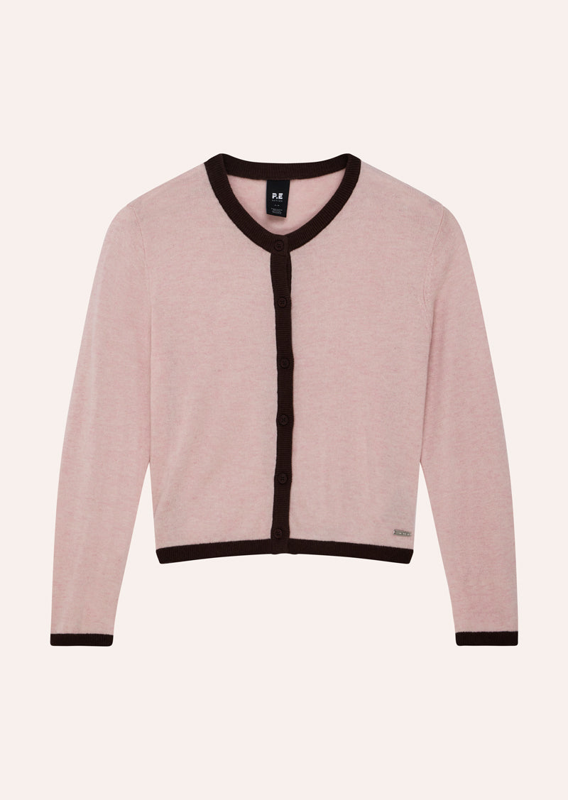 Rise Knit Cardi - Chalk Pink