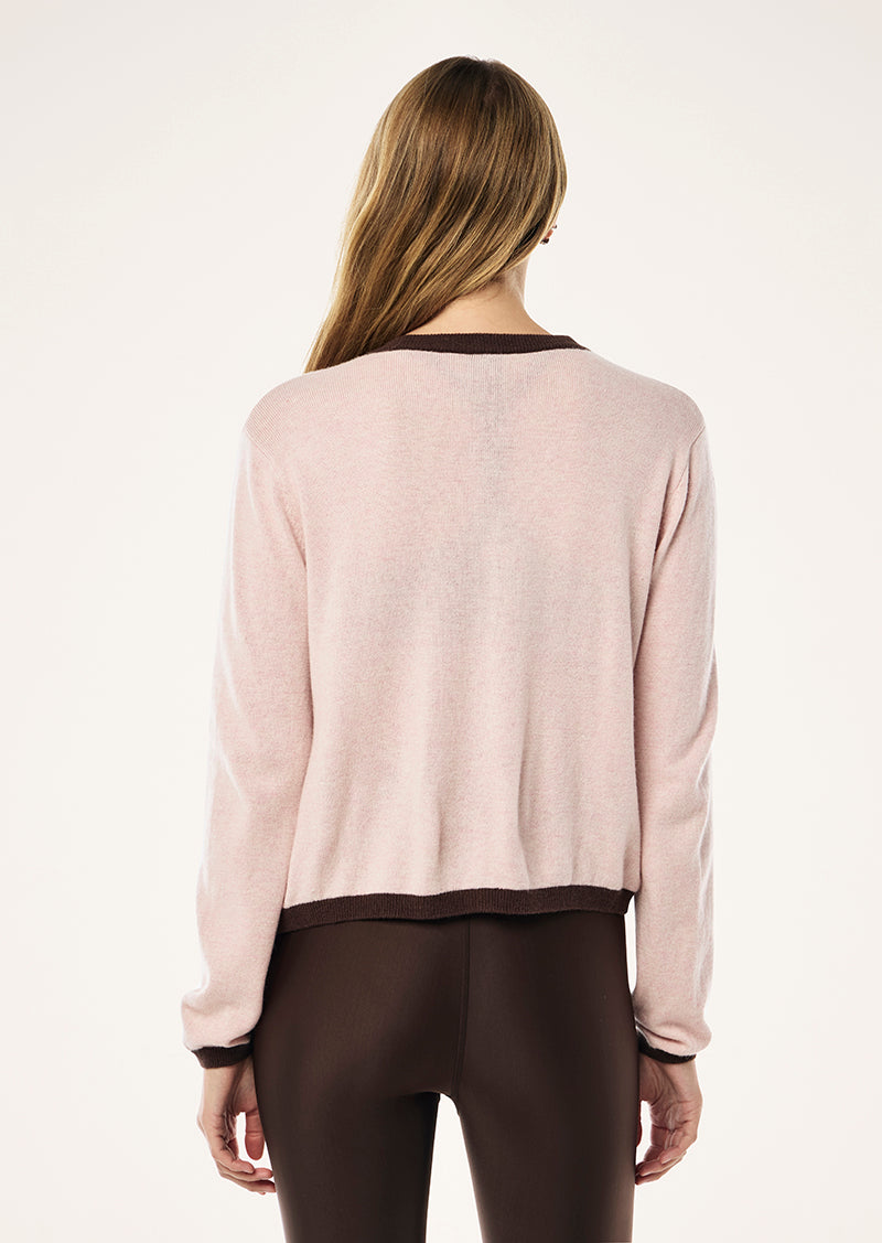 Rise Knit Cardi - Chalk Pink