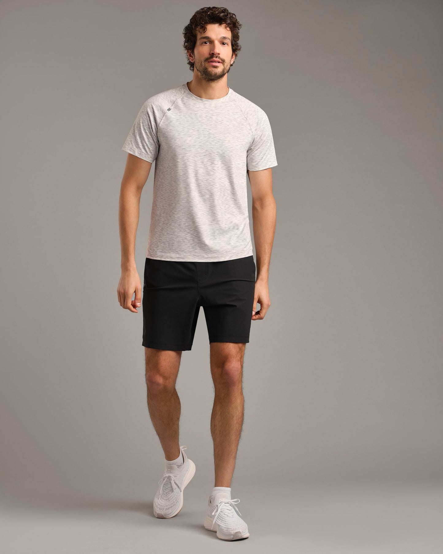 Mens Reign Short Sleeve - Gray Space Dye