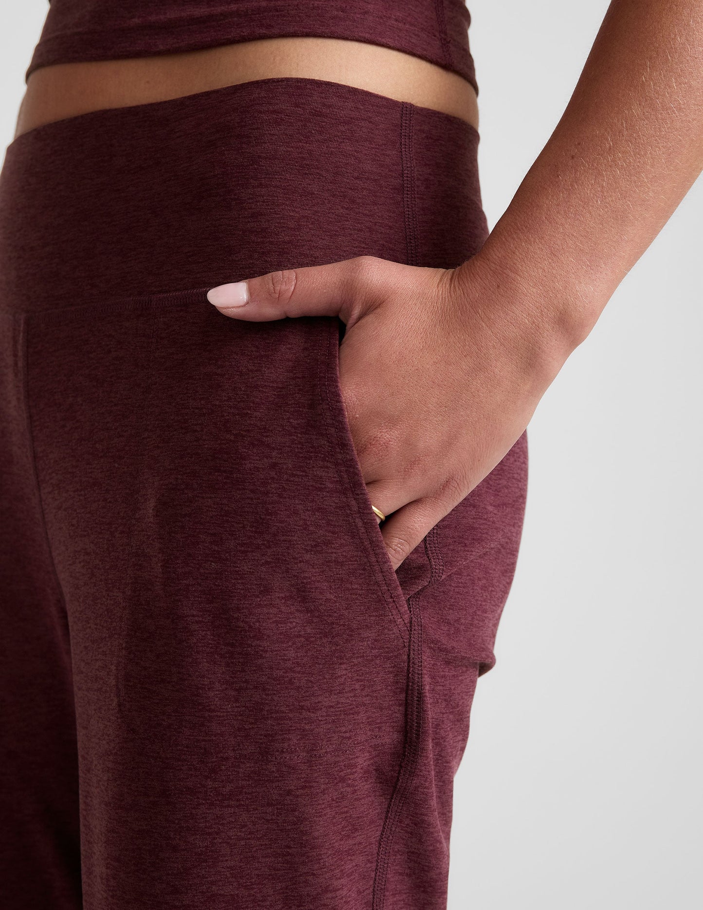 Spacedye Midi Jogger - Midnight Burgundy Heather