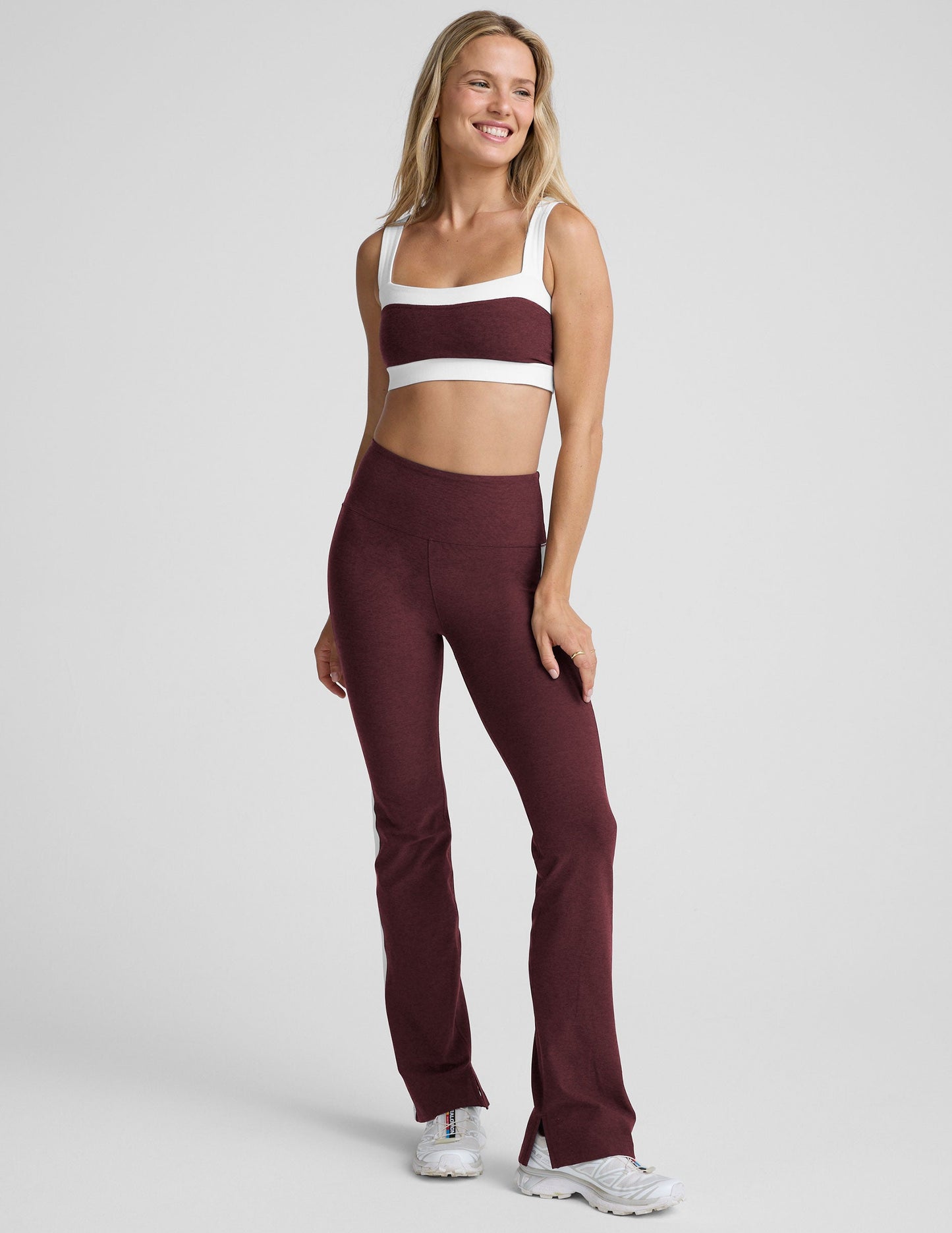 SD Gemini Side Slit Pant - MidnightBurgundyHthr