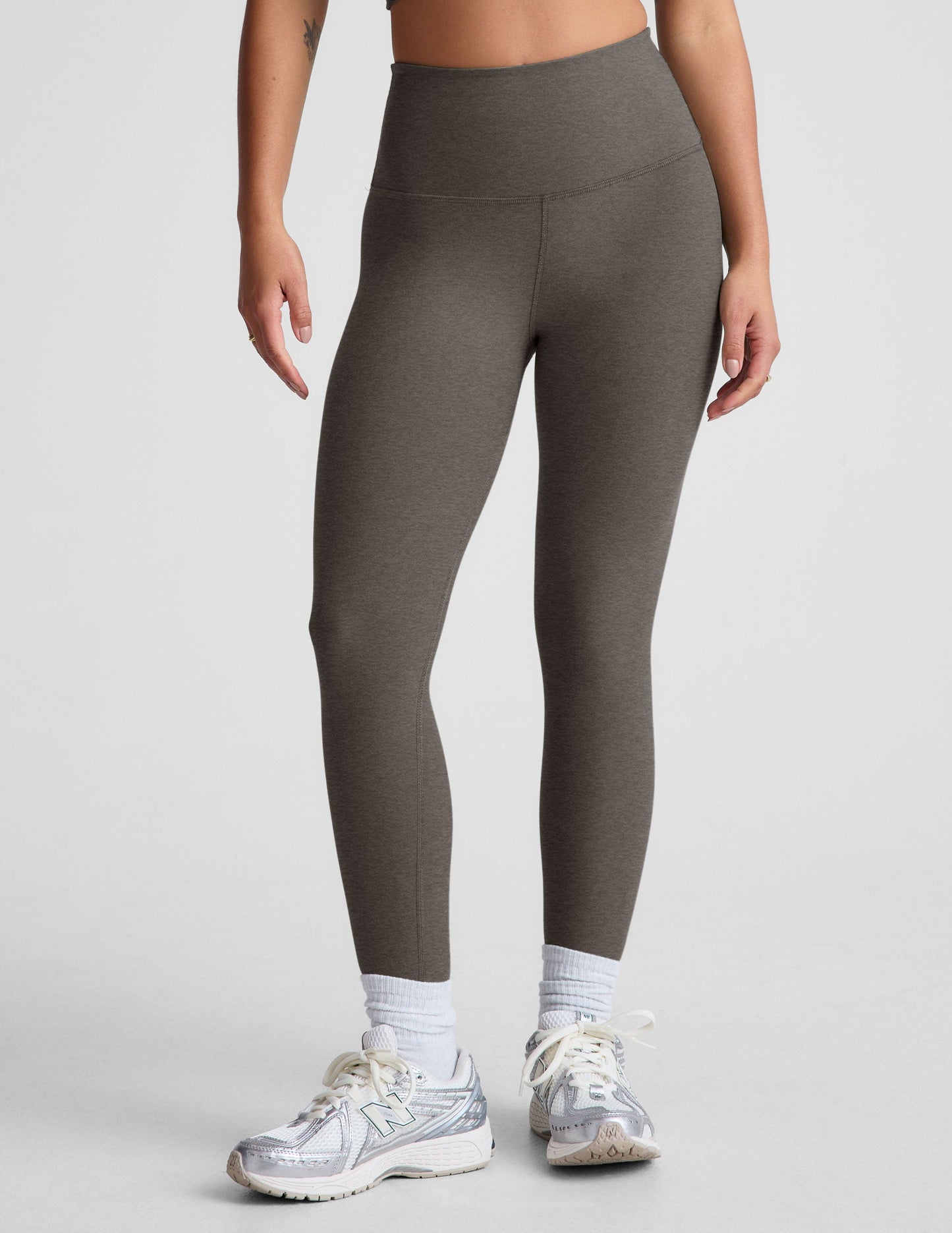Spacedye Midi HW Legging - True Gray Heather