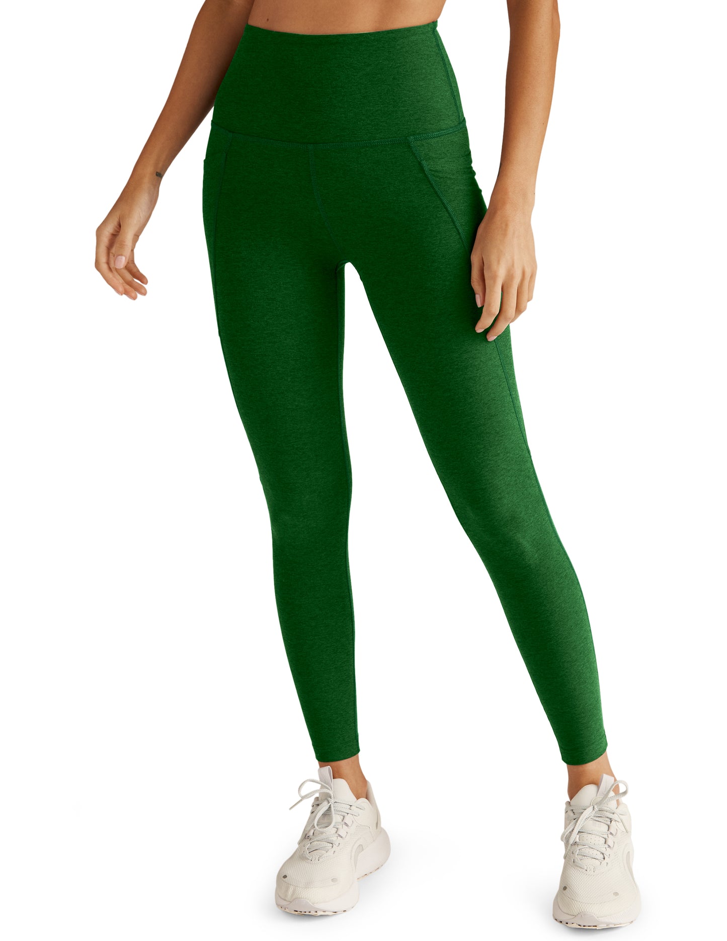 Spacedye Pocket High Waisted Midi Legging - Summer Thyme Green Heather