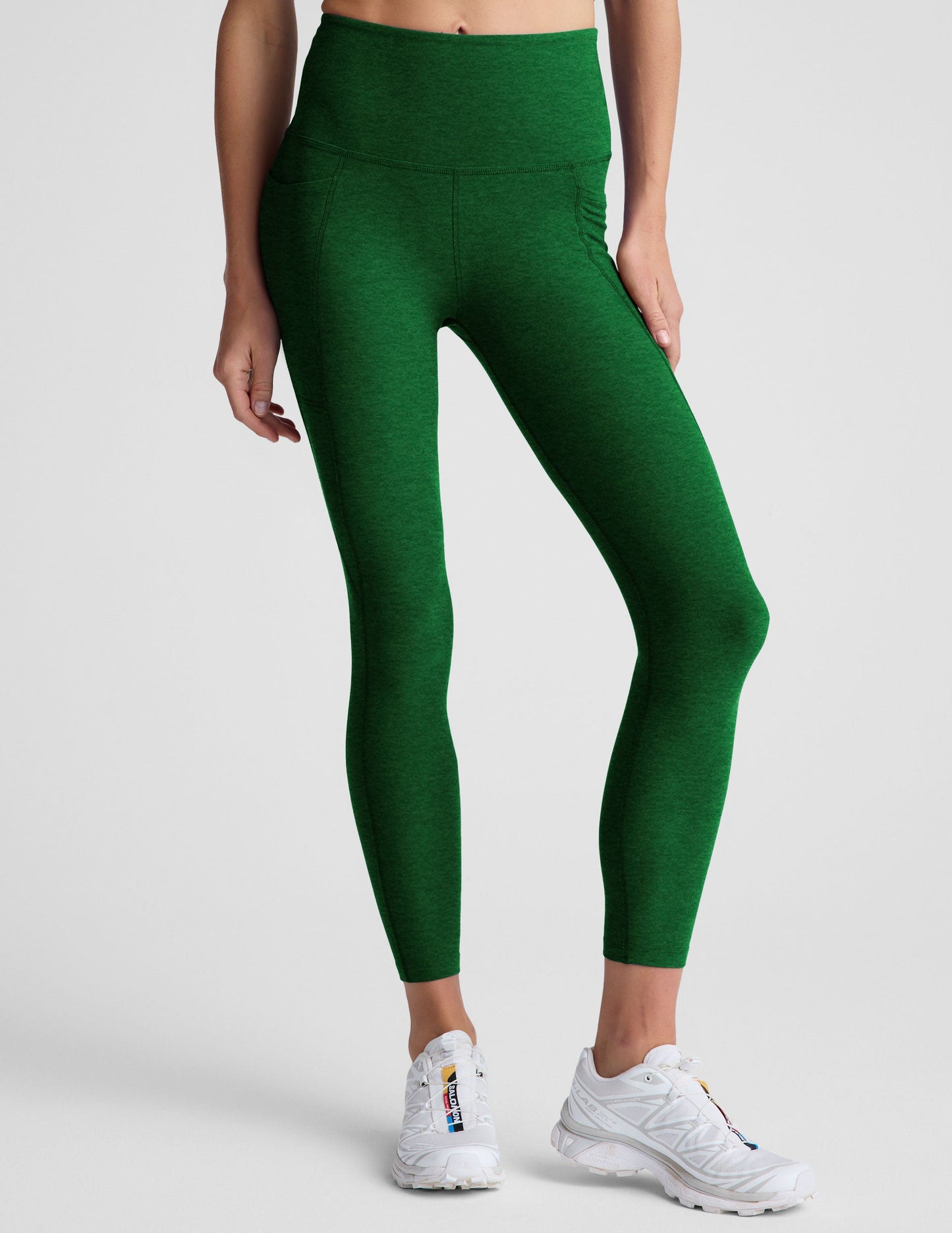 Spacedye Pocket High Waisted Midi Legging - Summer Thyme Green Heather