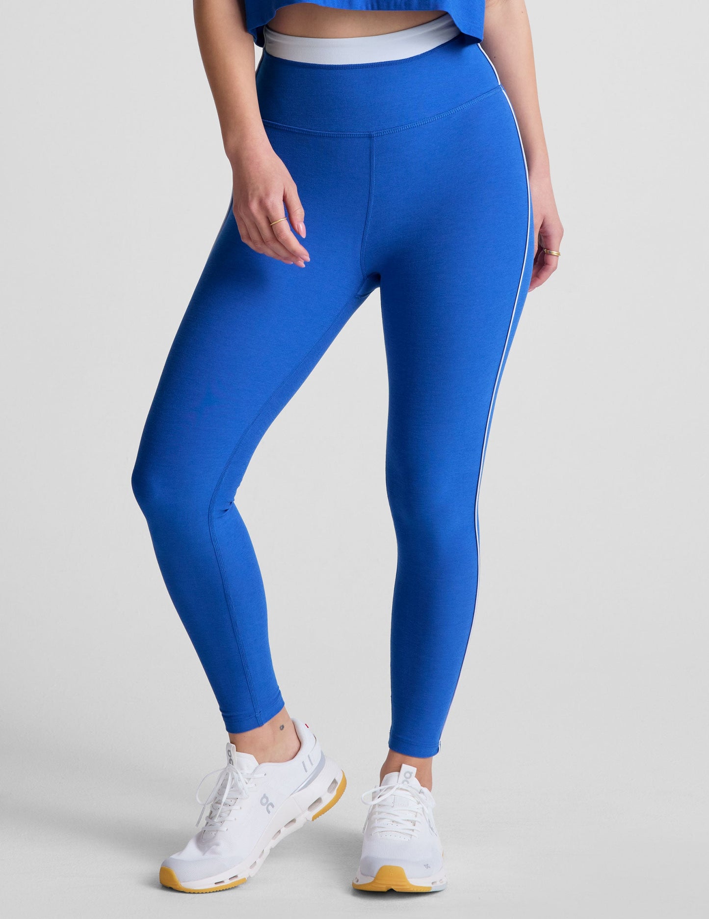 SD Trophy HW Midi Legging - CourtBlueHthr/CloudWht