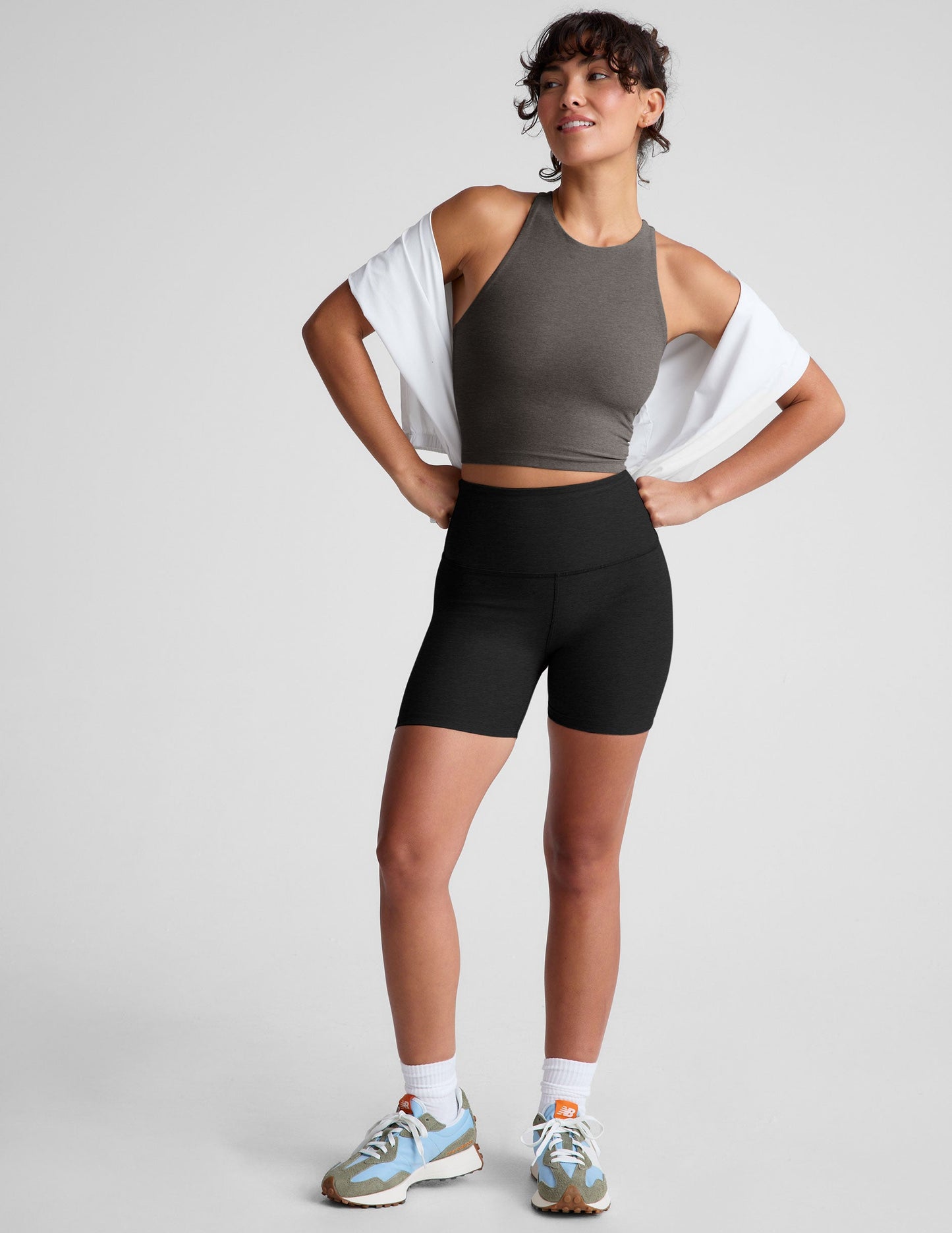 Spacedye Refocus Cropped Tank - True Gray Heather