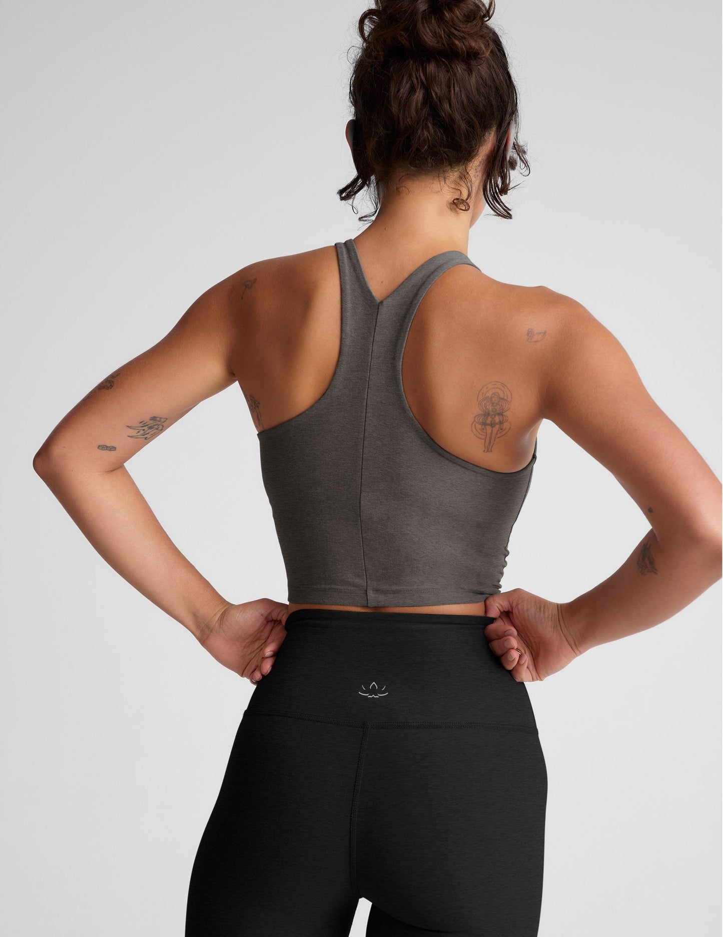 Spacedye Refocus Cropped Tank - True Gray Heather