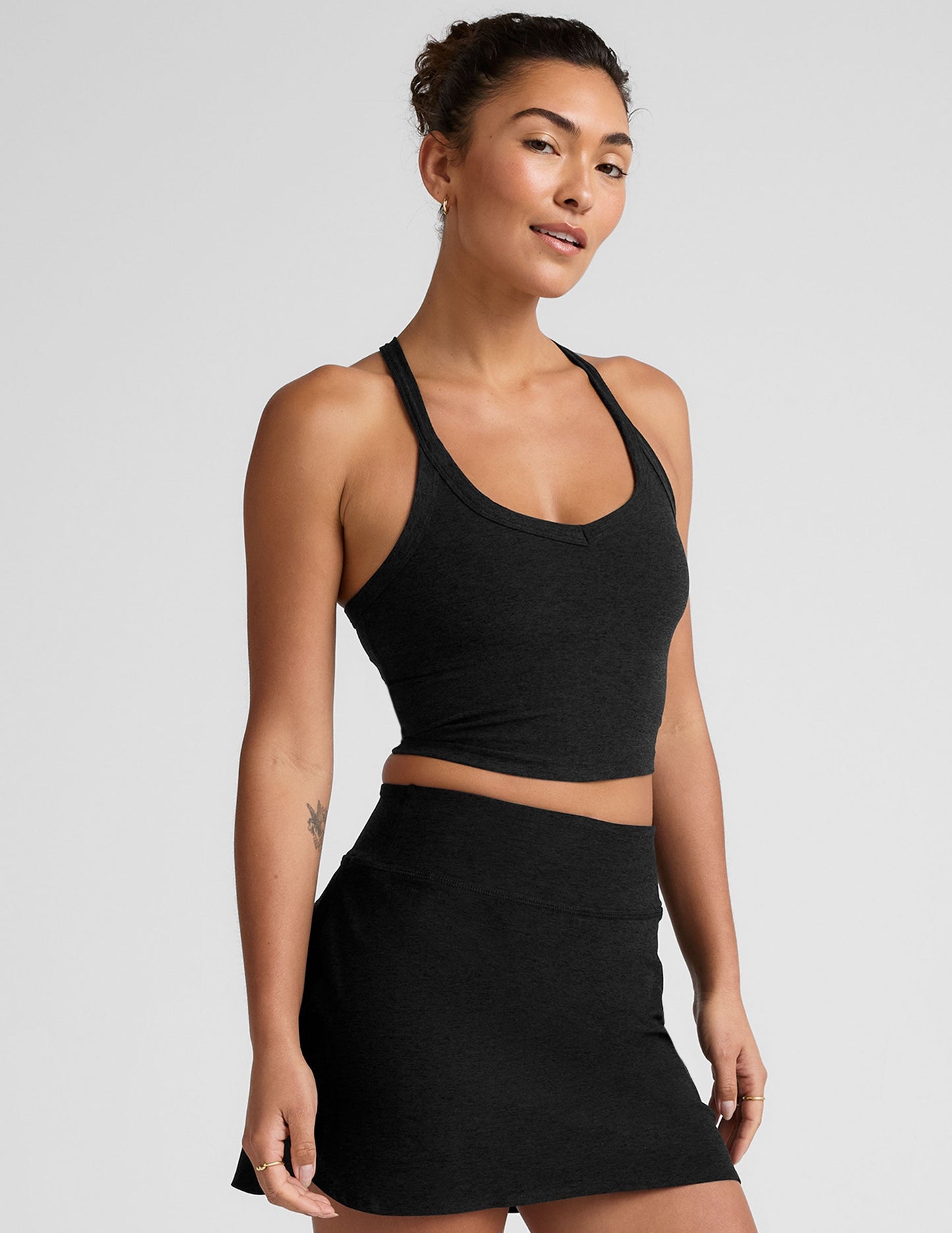 Spacedye On The Up Cropped Tank - Darkest Night