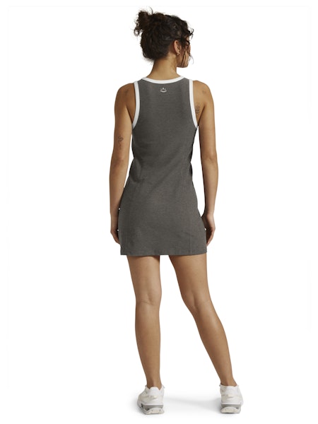 Spacedye Outlines Dress - True Gray Hthr/ White