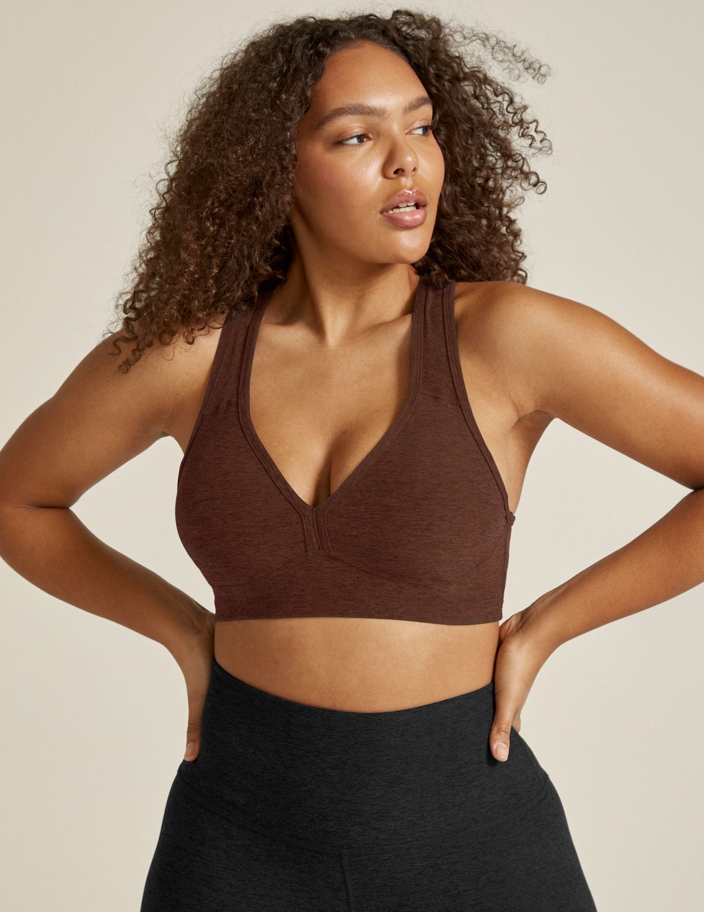 Spacedye Lift Your Spirits Bra - TrueChocolateHthr