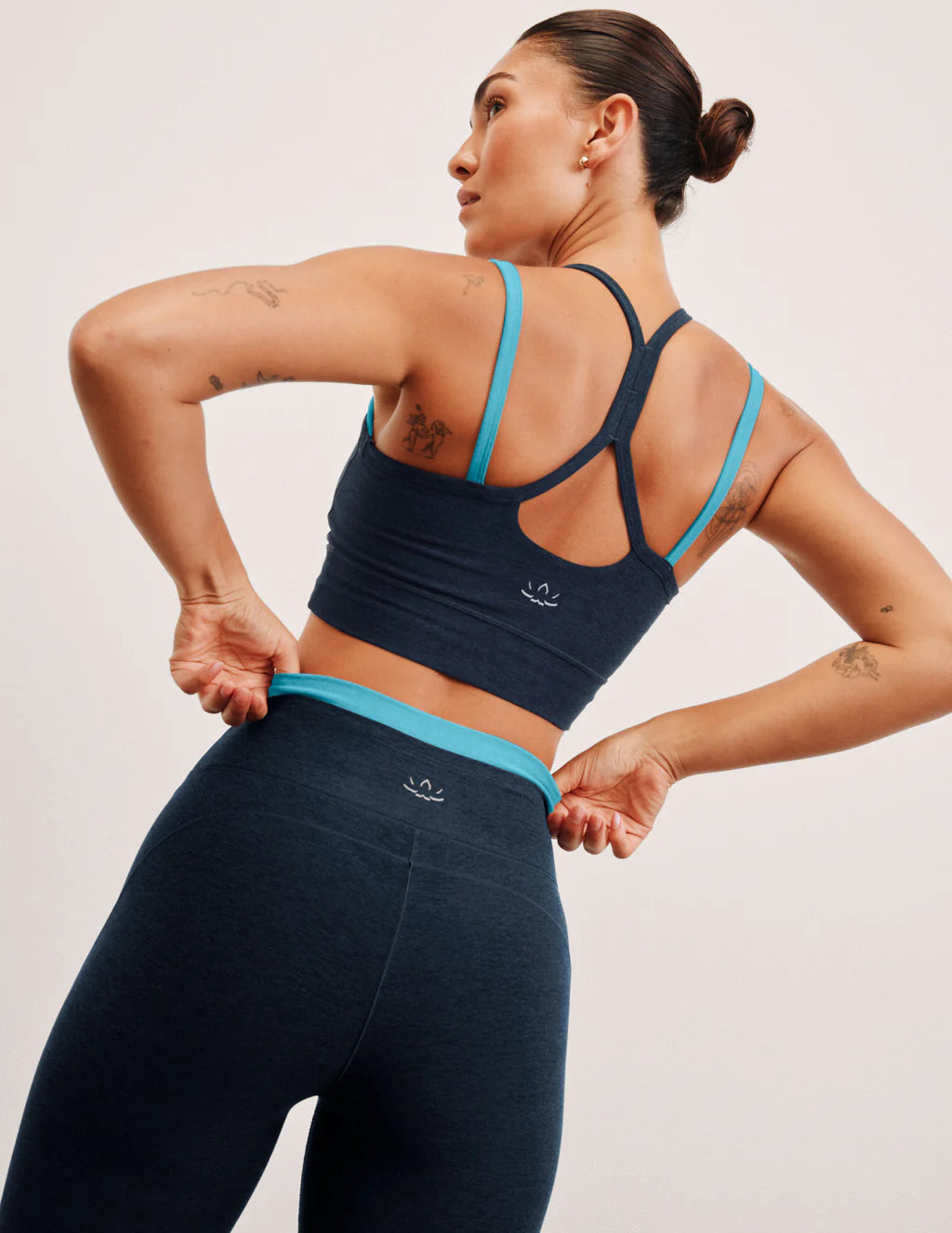 Spacedye Layered Long Line Bra - Nocturnal Navy