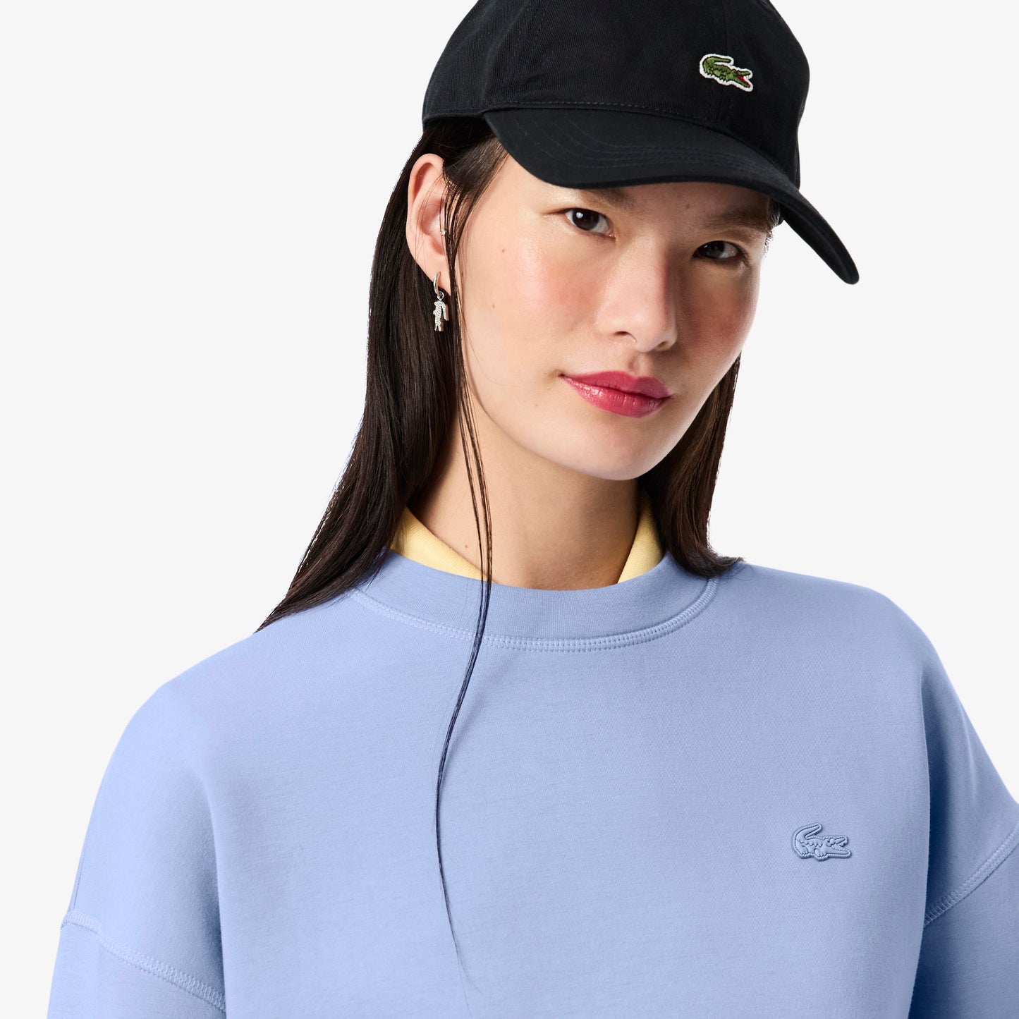 Oversized Cotton Sweatshirt - Delphinium