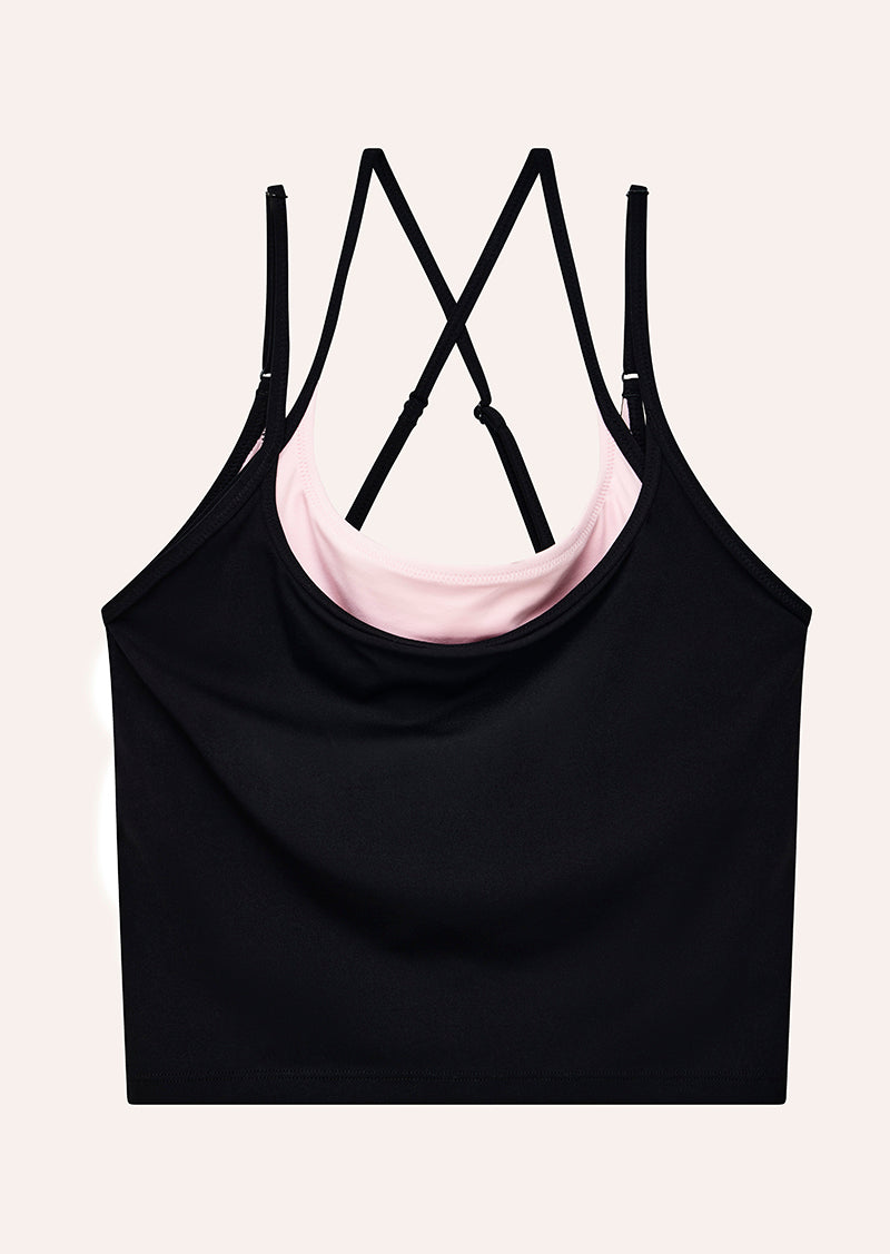 Distortion Tank - Black / Chalk Pink