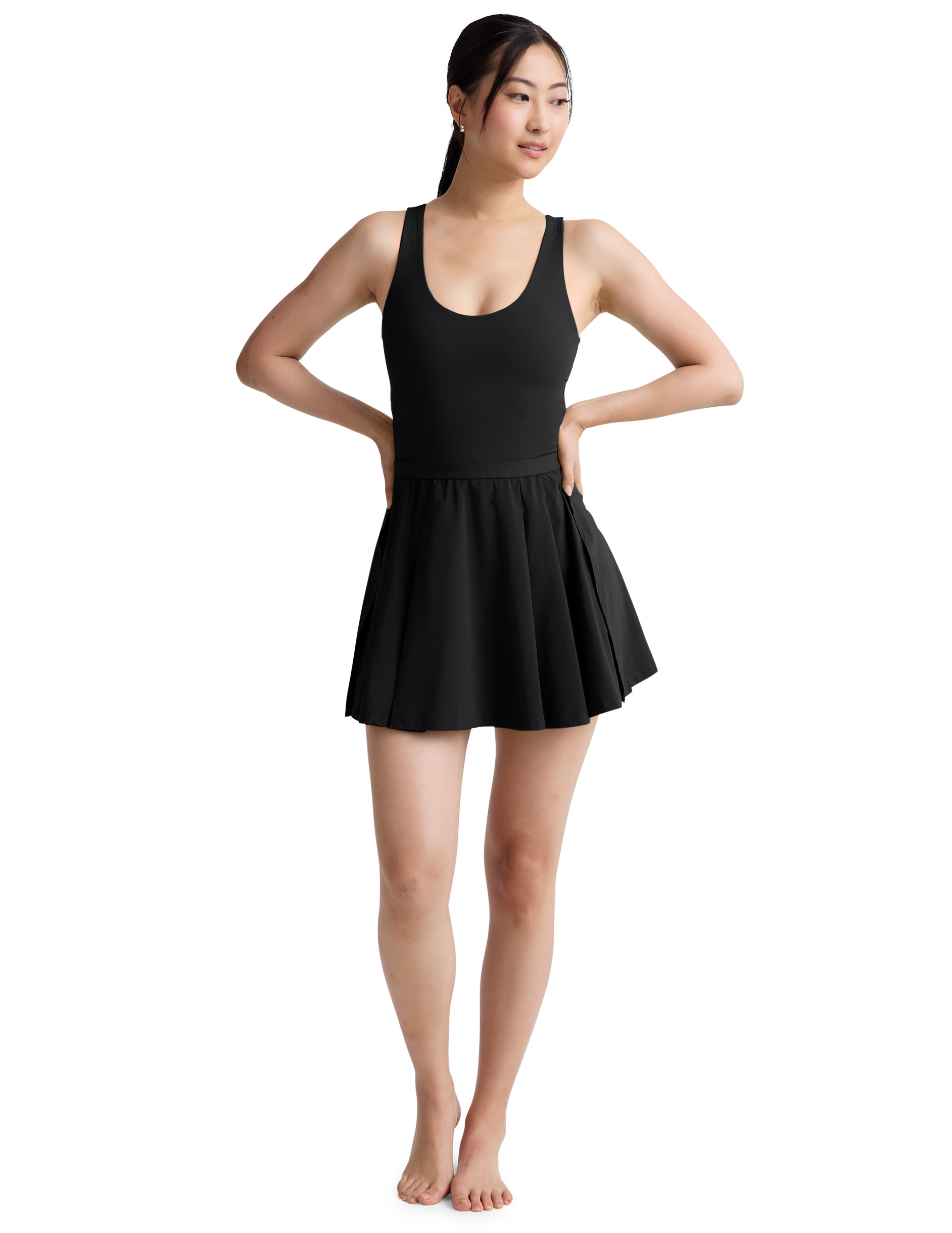 score pleated dress Beyond Yoga Score Pleated Dress