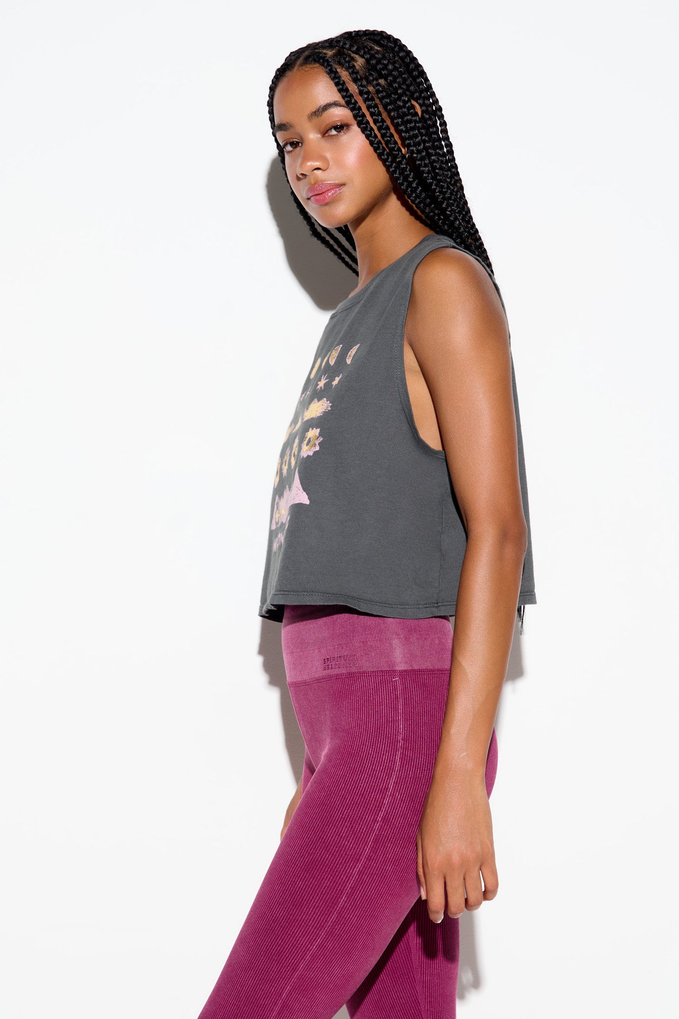 Spellbound Spirit Crop Tank - Ash