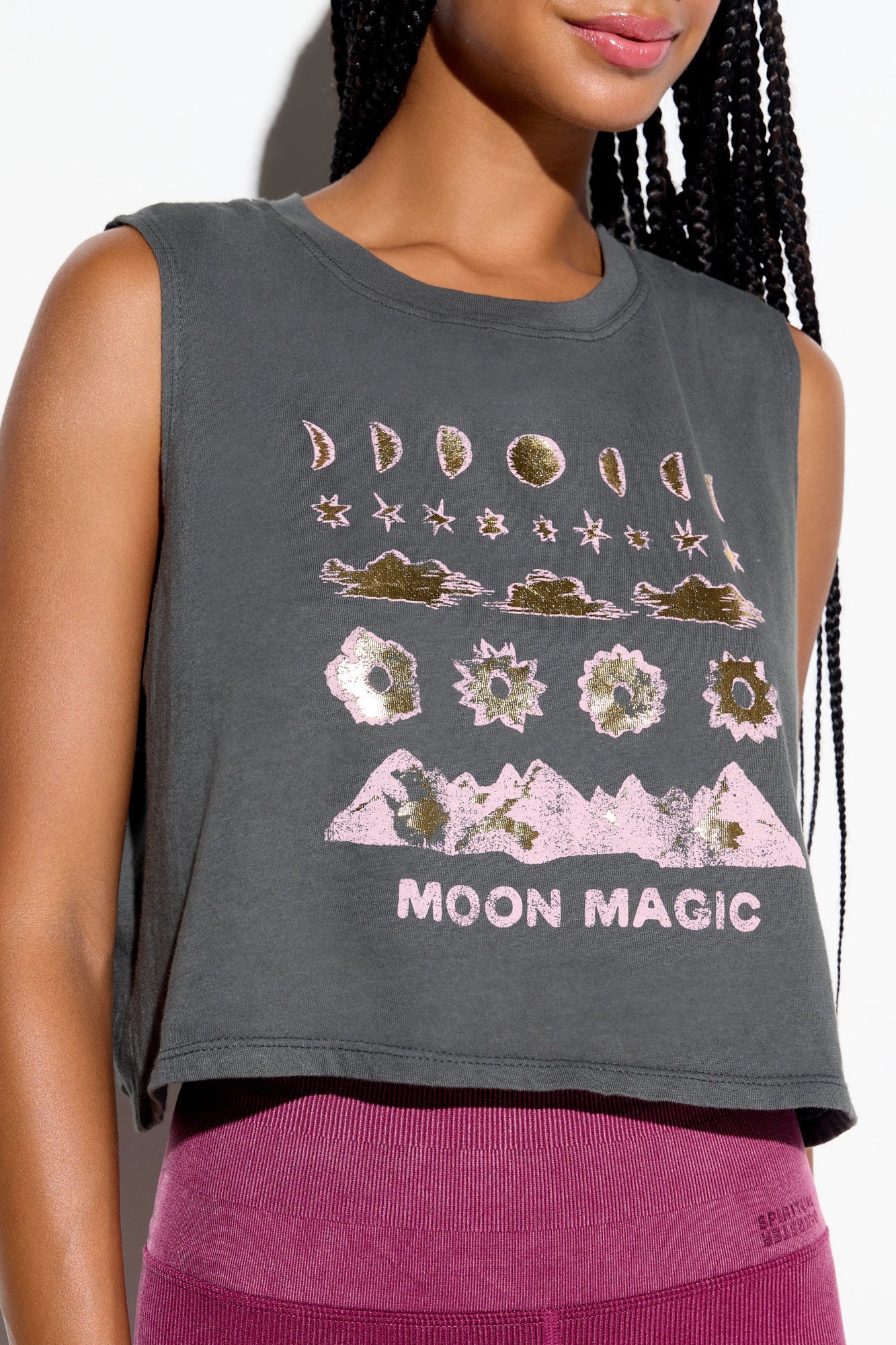 Spellbound Spirit Crop Tank - Ash