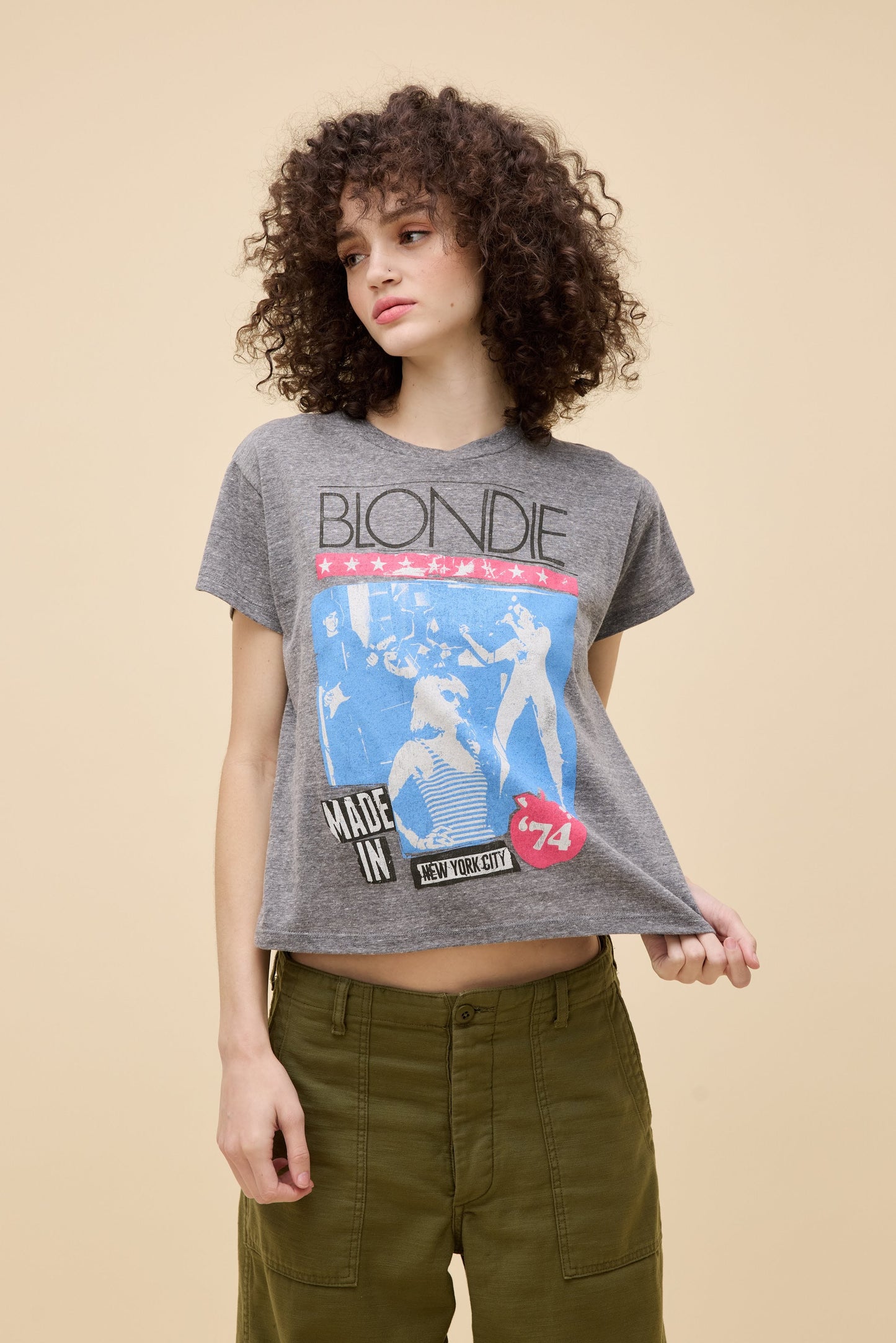 Blondie Made In New York City Solo Tee - HthrGrey