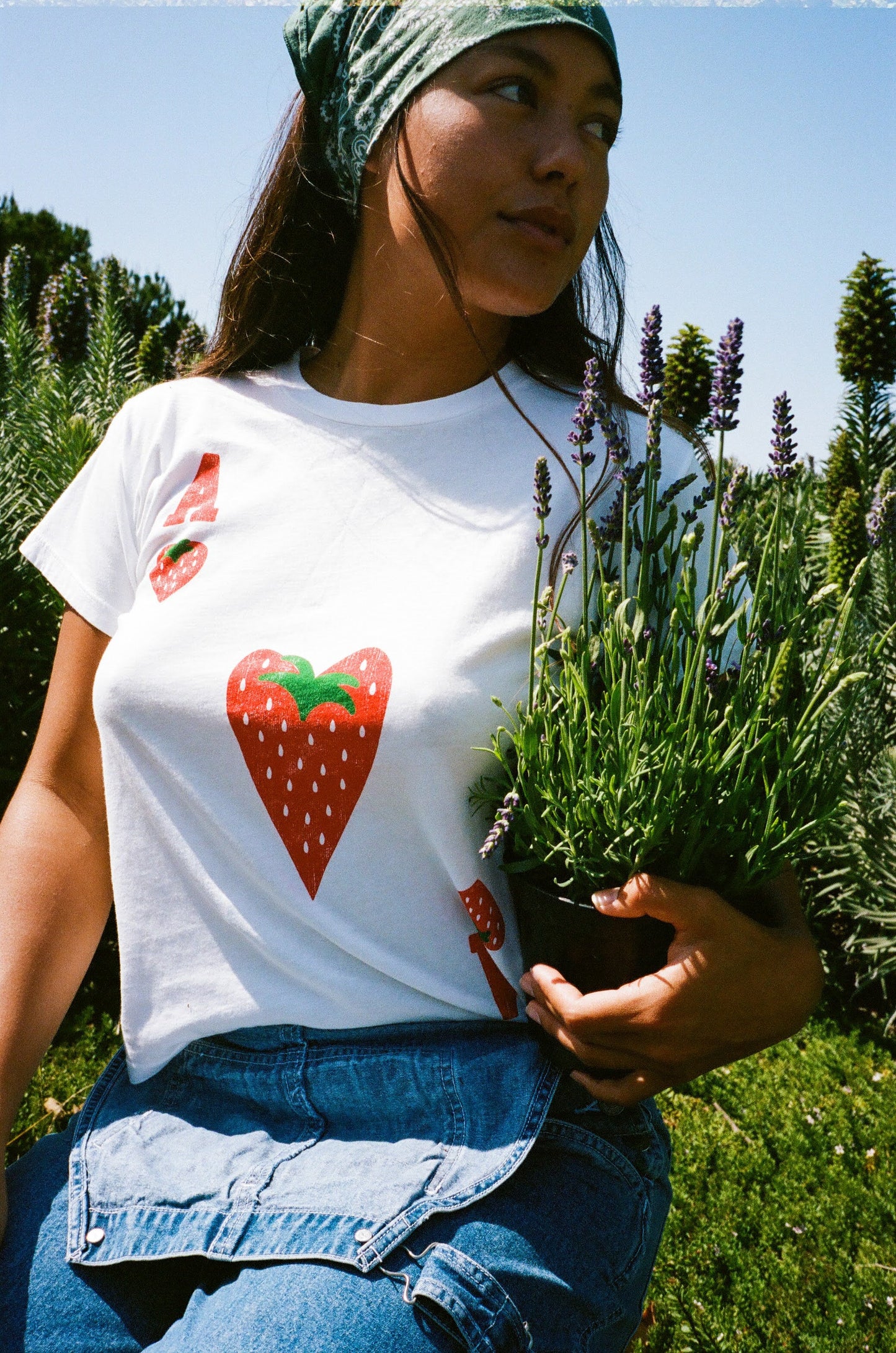 Ace Of Strawberry Solo Tee - Optic White