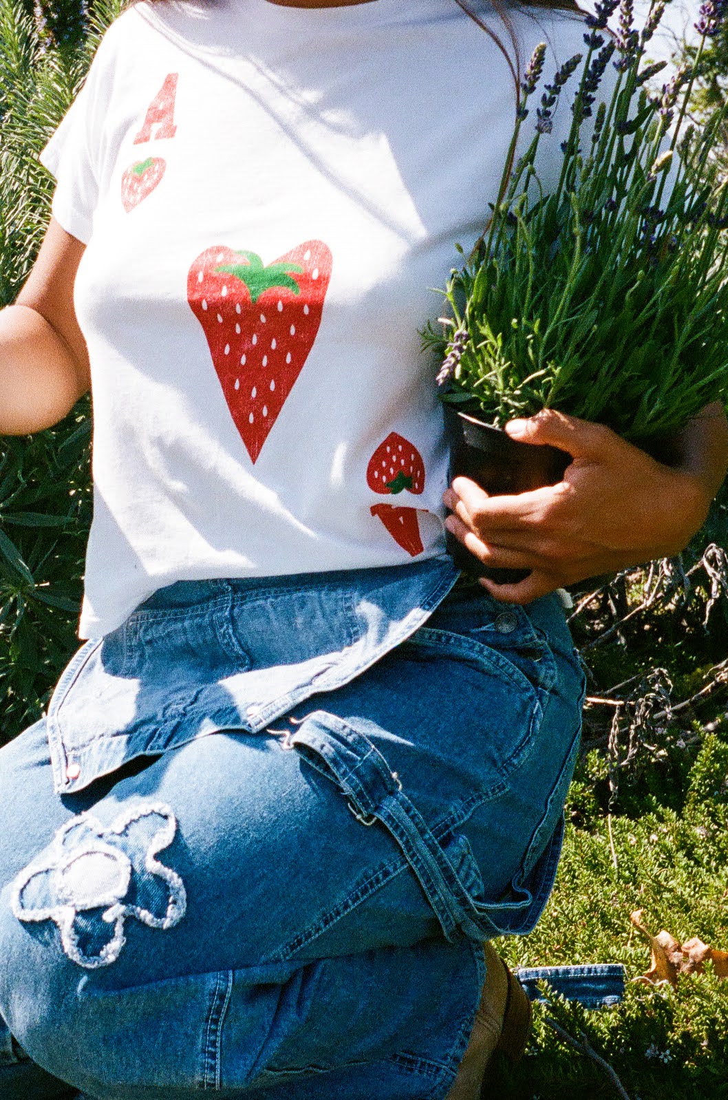 Ace Of Strawberry Solo Tee - Optic White