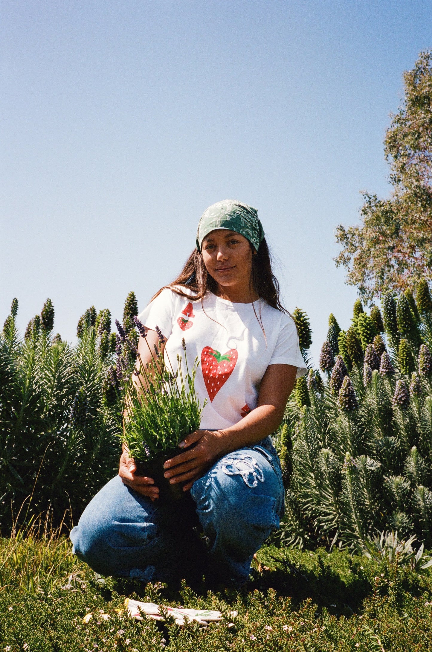 Ace Of Strawberry Solo Tee - Optic White